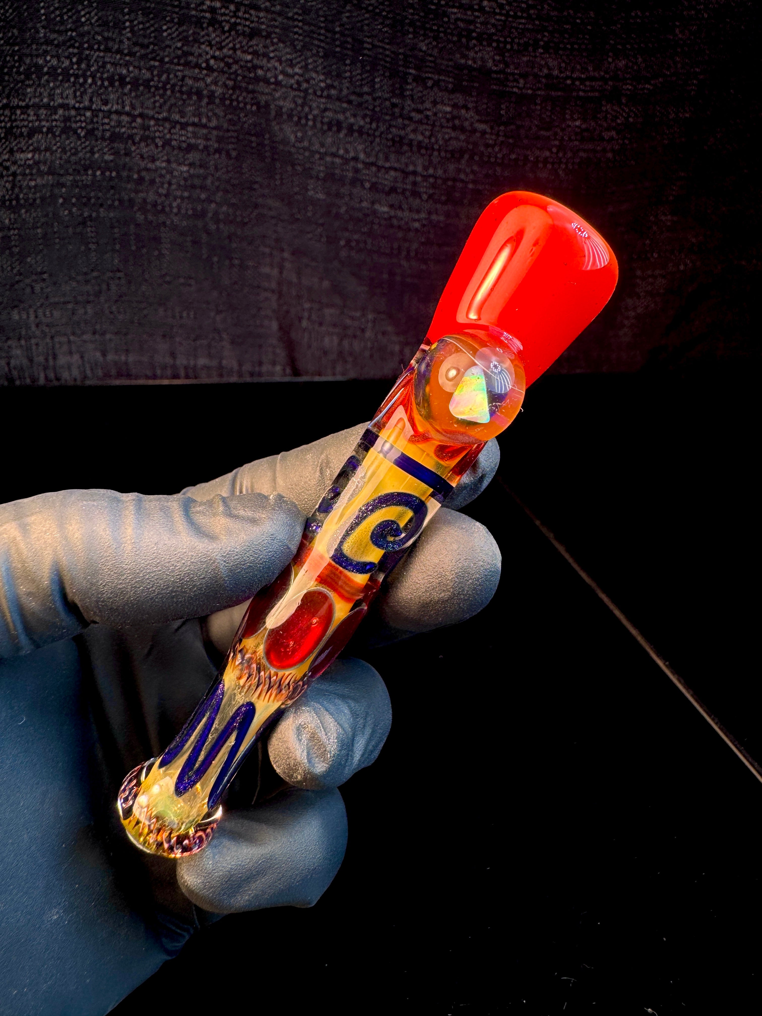 Cherry x Gold fumed inside out opal bat