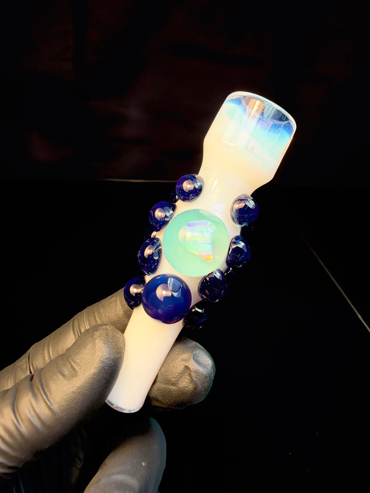 Ghost x Royal blue opal chillum