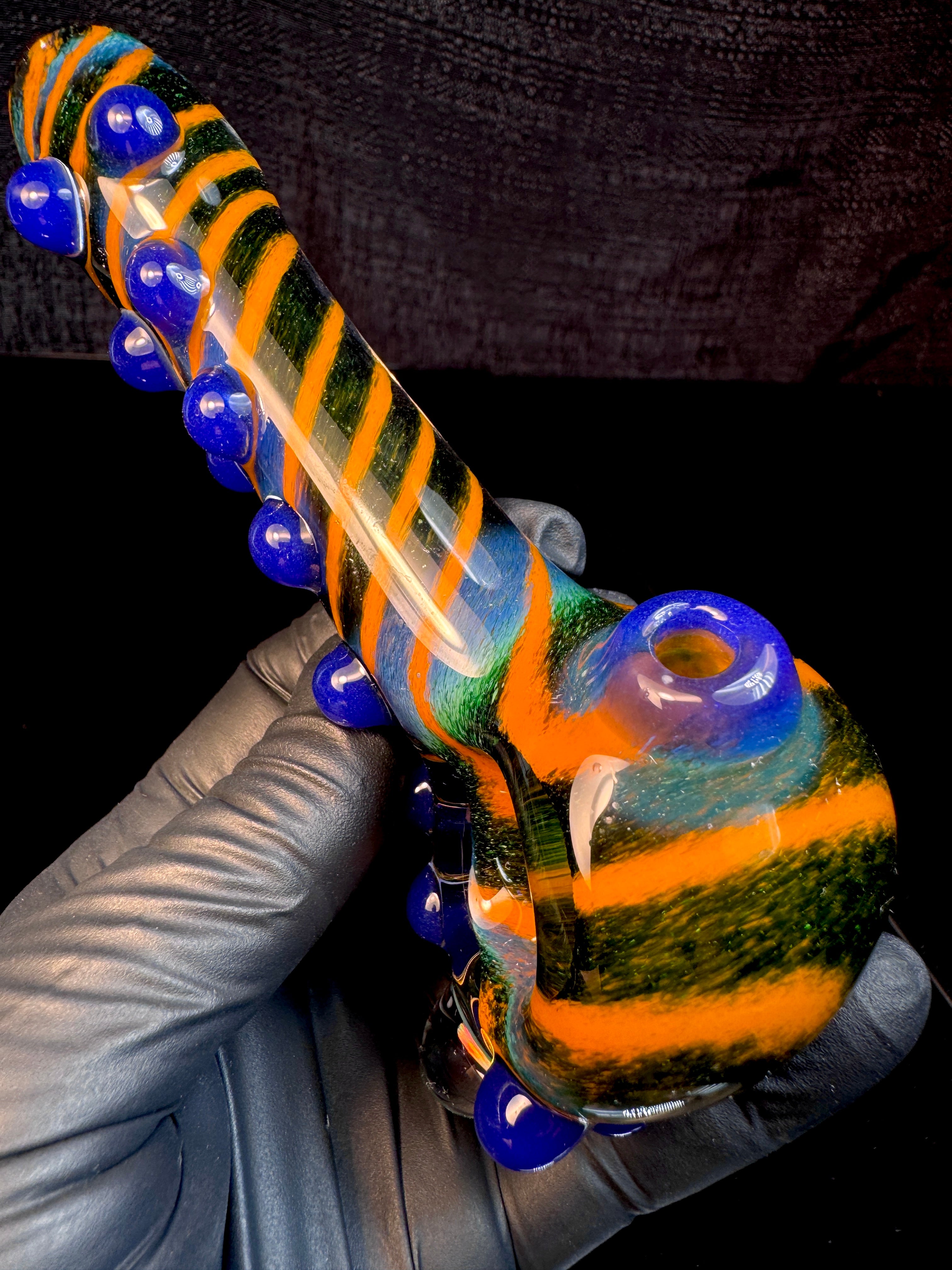 Exp x lava x blue cheese striped opal pipe