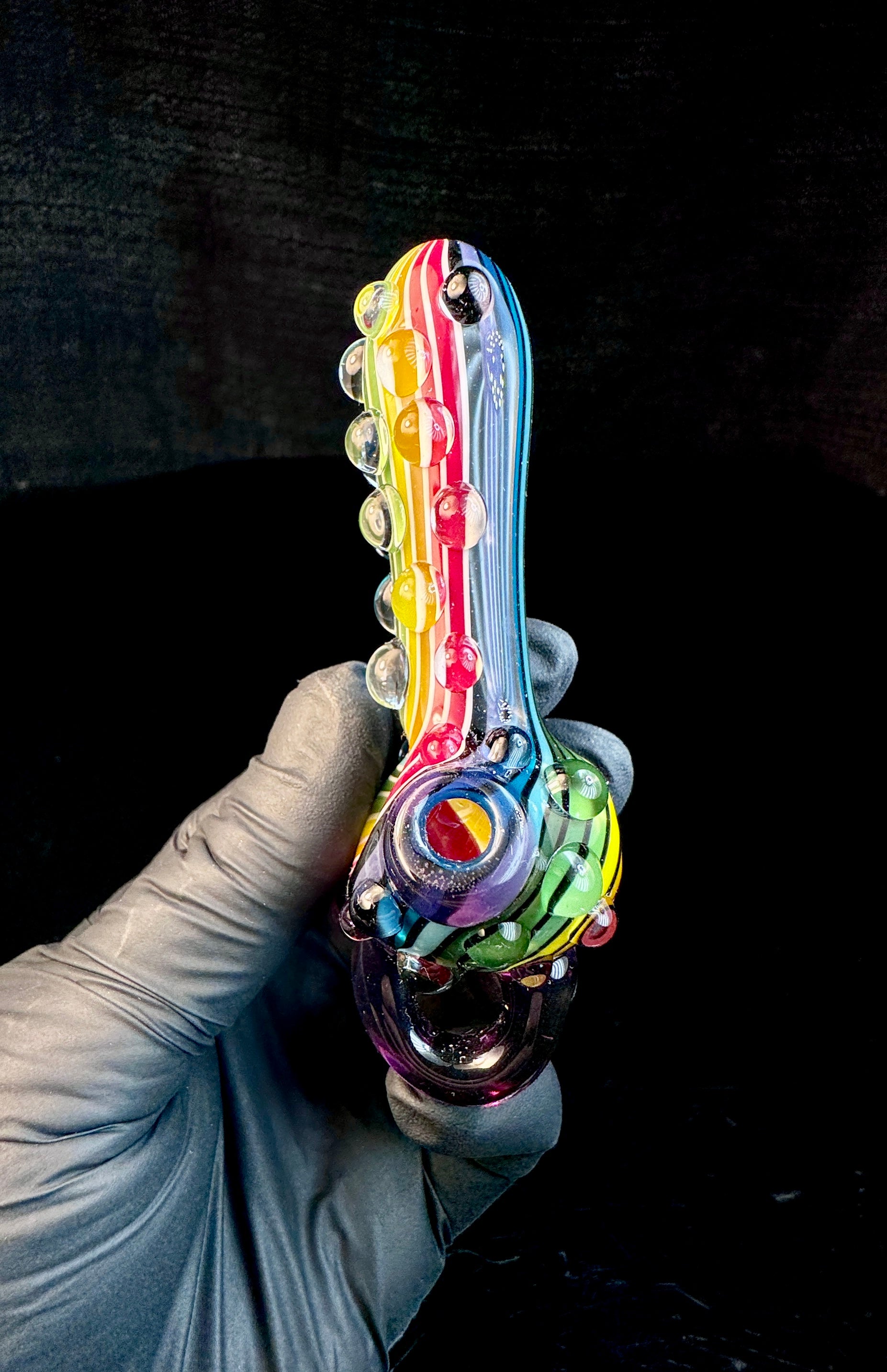 Pinstripe rainbow mini pipe pendant