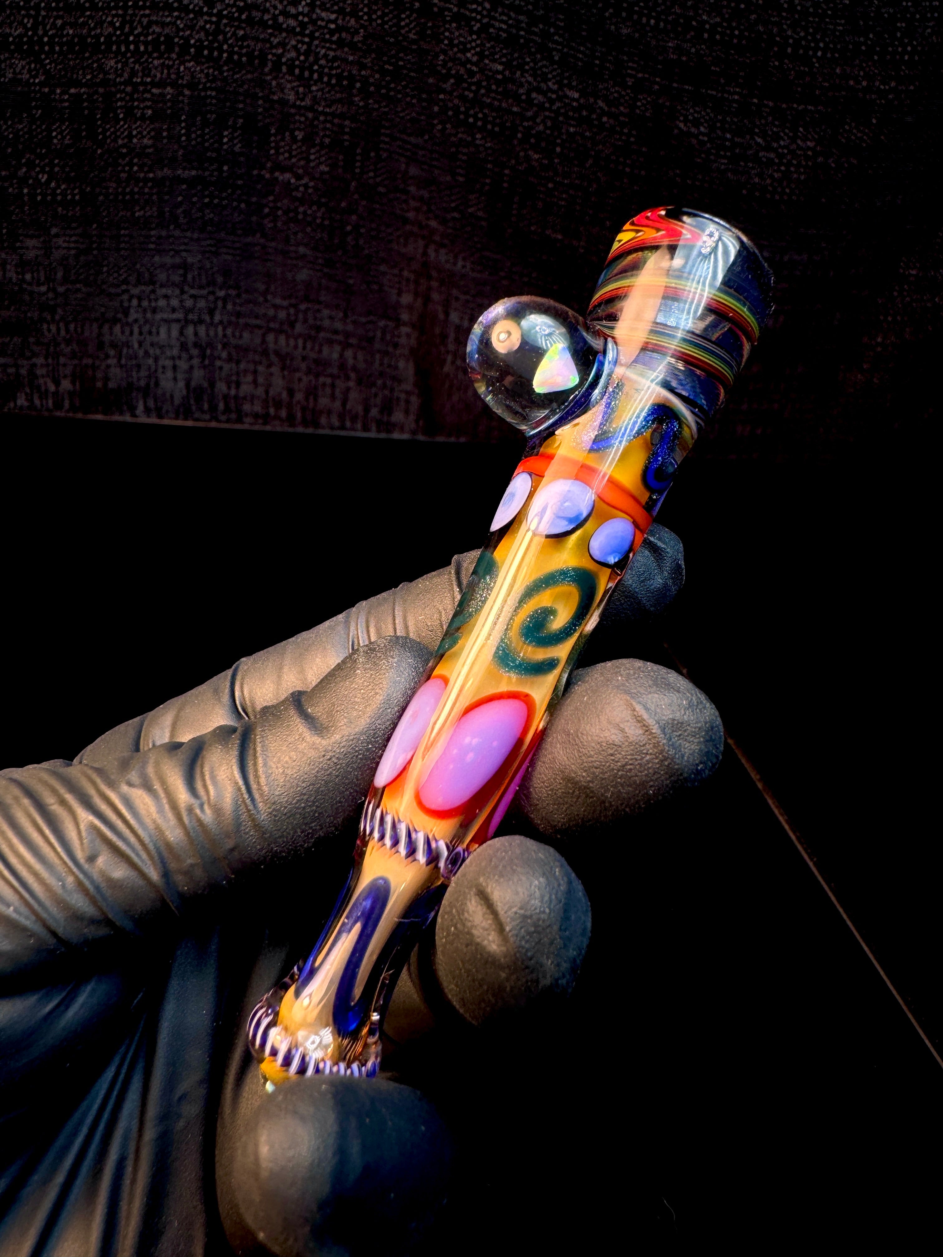 Linework x Gold fumed inside out opal bat