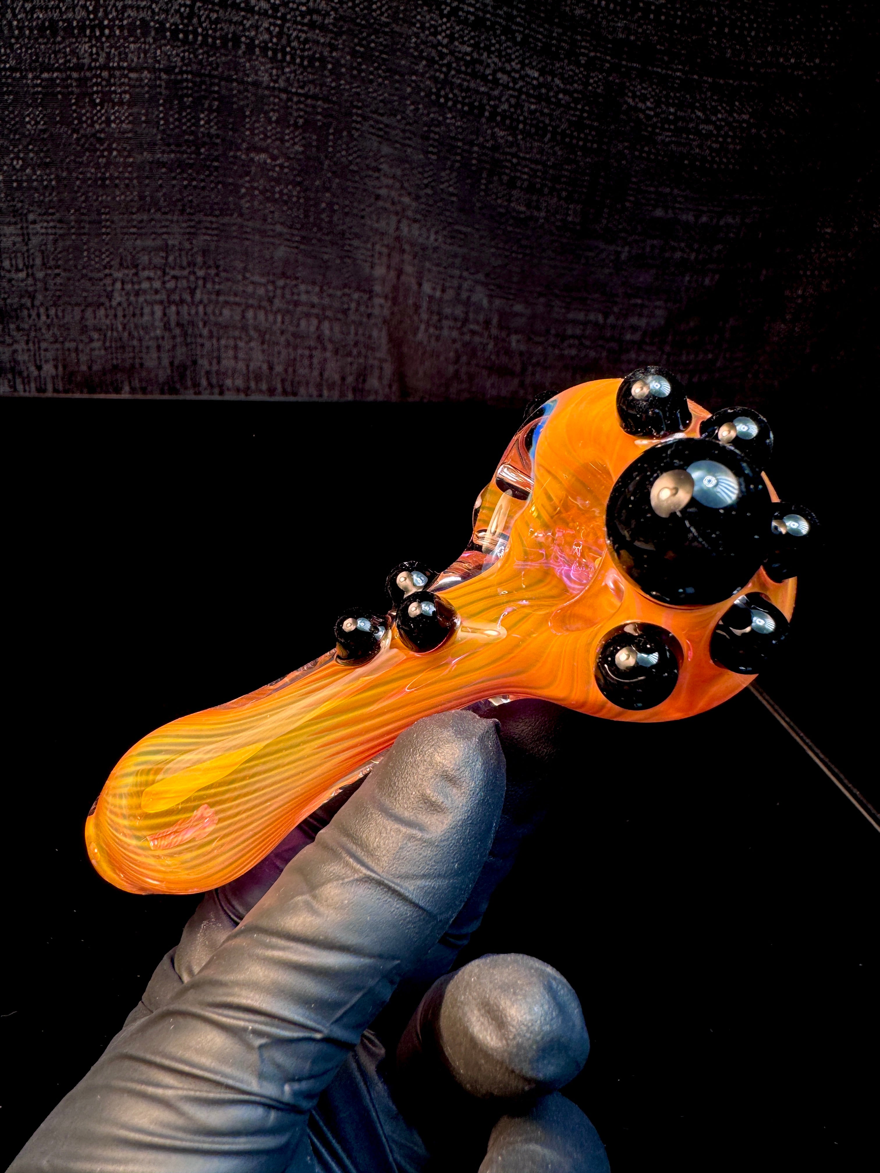 Gold fume x jet black dot spoon