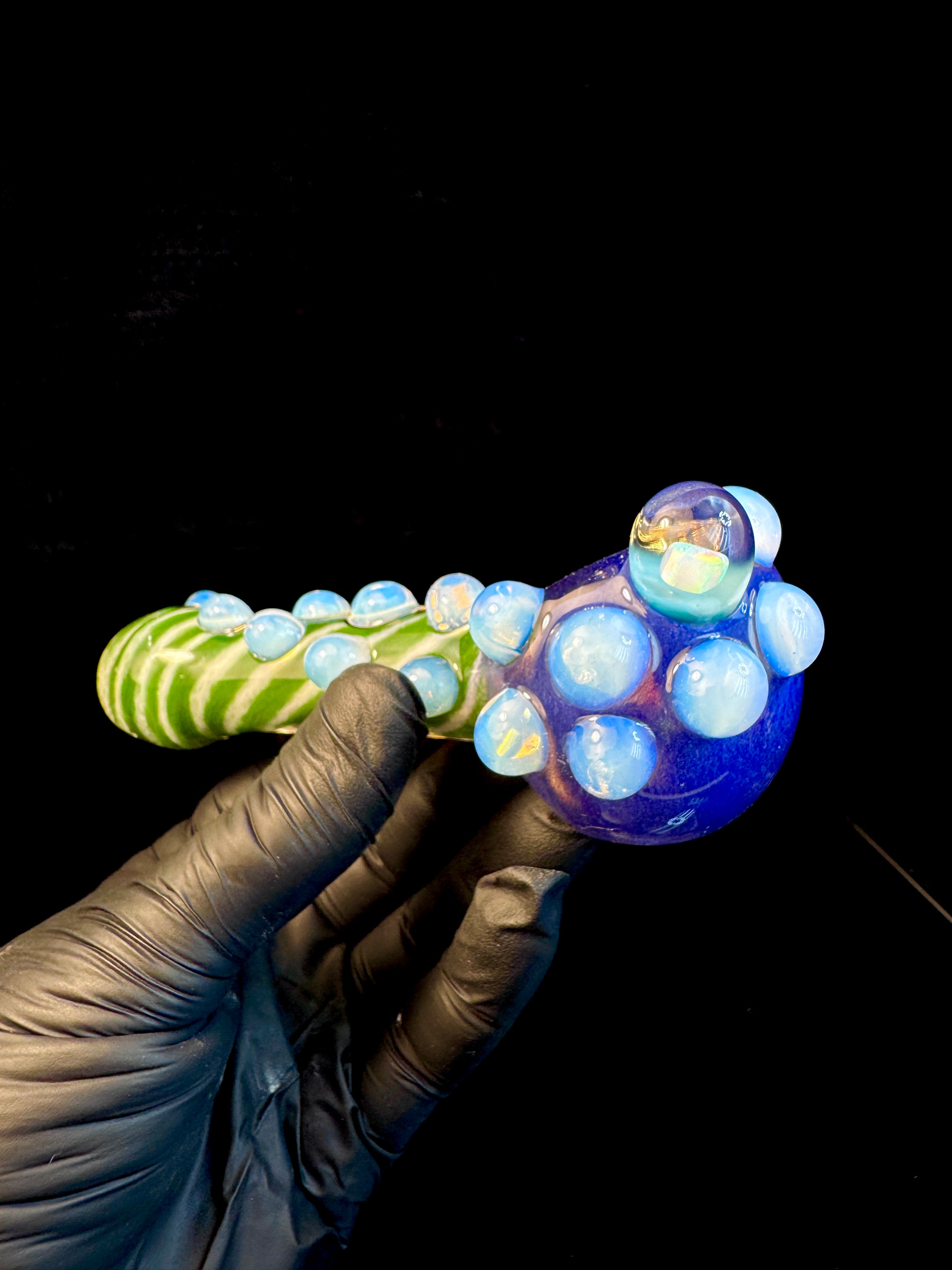 Purple urple x star white striped opal pipe