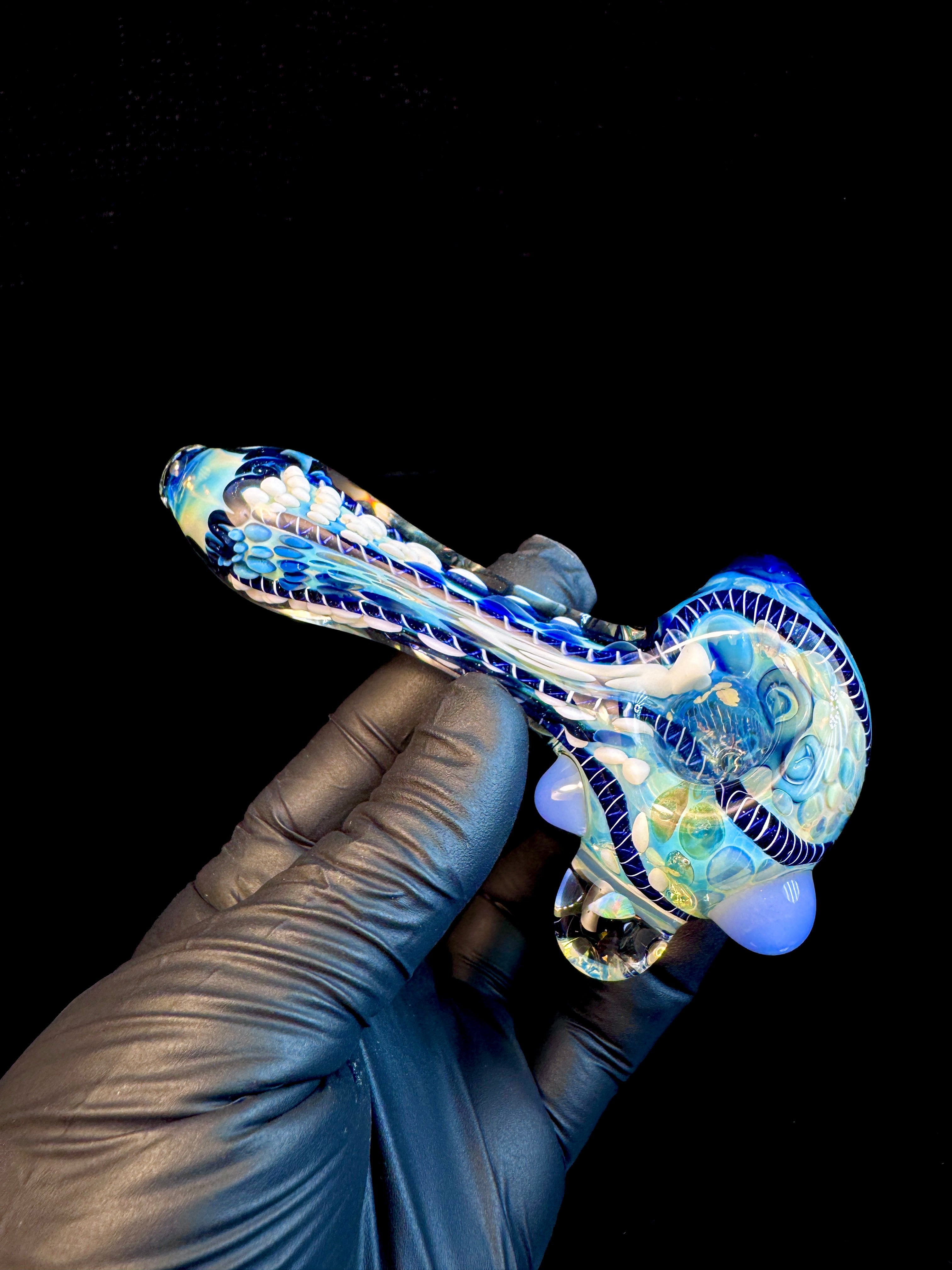 Silver Fume Primo opal spoon