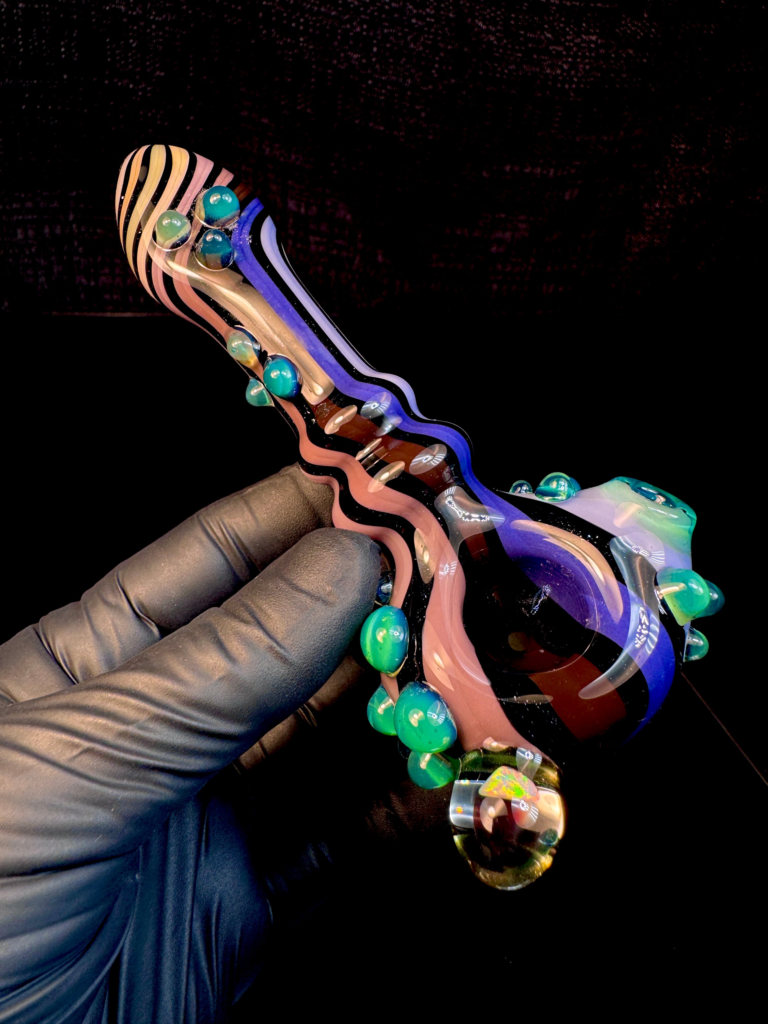 Twisted opal spoon