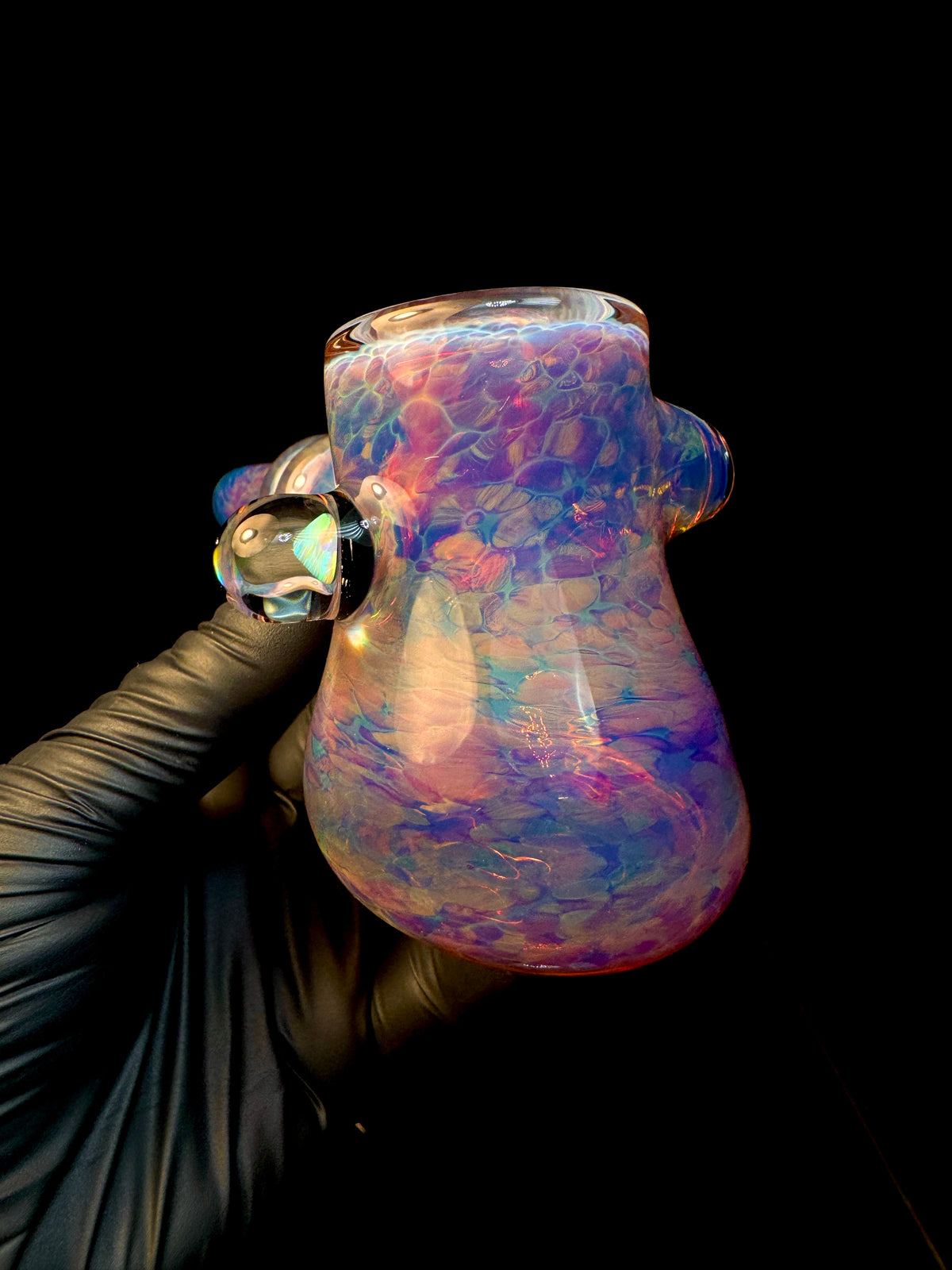 Amber purple opal hammer