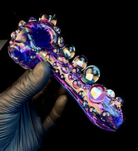 Load image into Gallery viewer, Cheetah dichroic rainbow opal pipe
