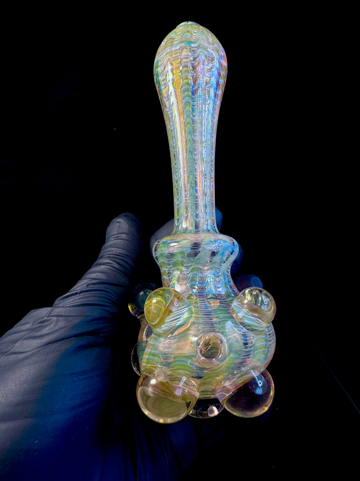Golden dark web mushroom spoon