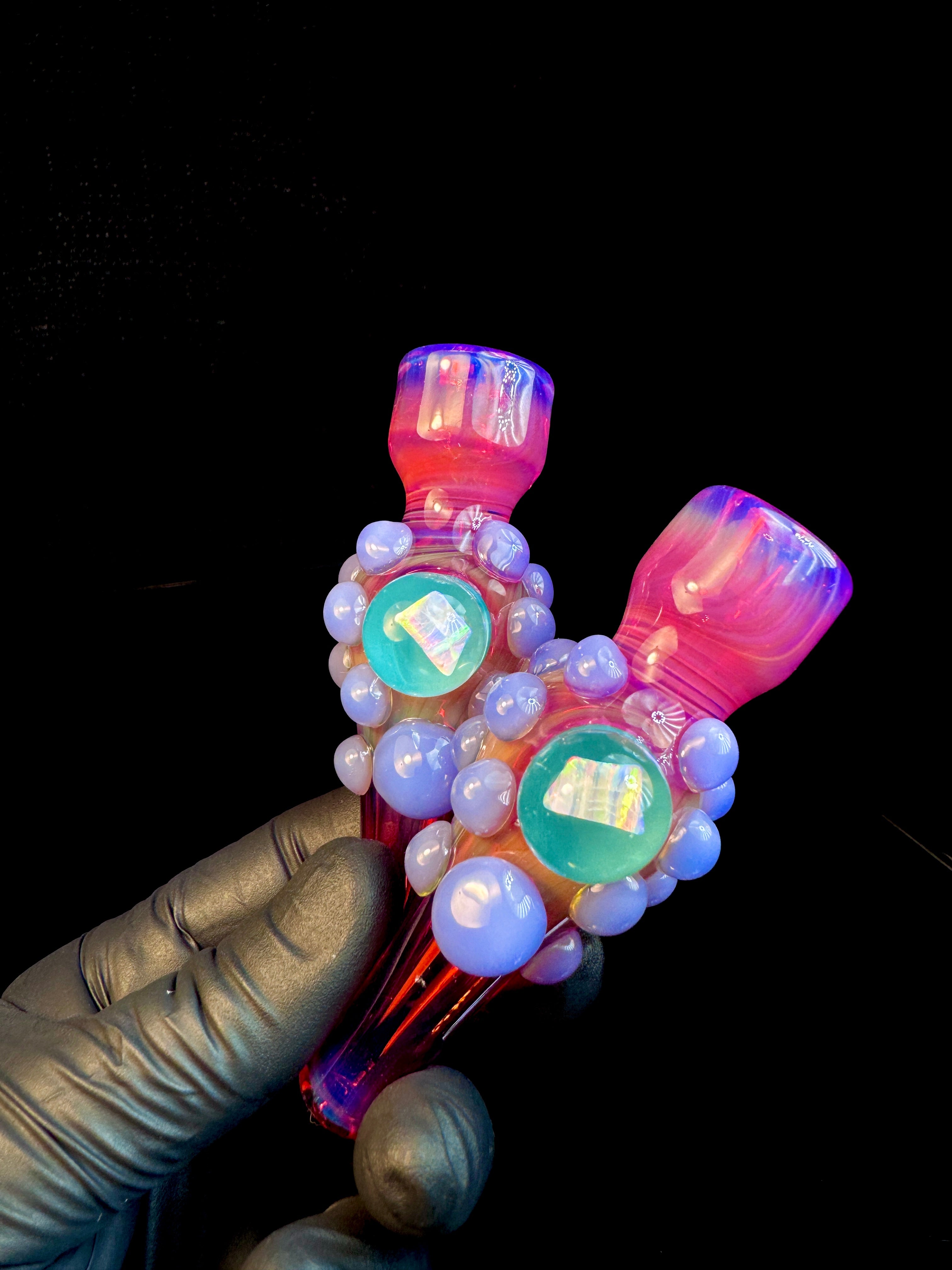 Blush x milky purple opal chillum