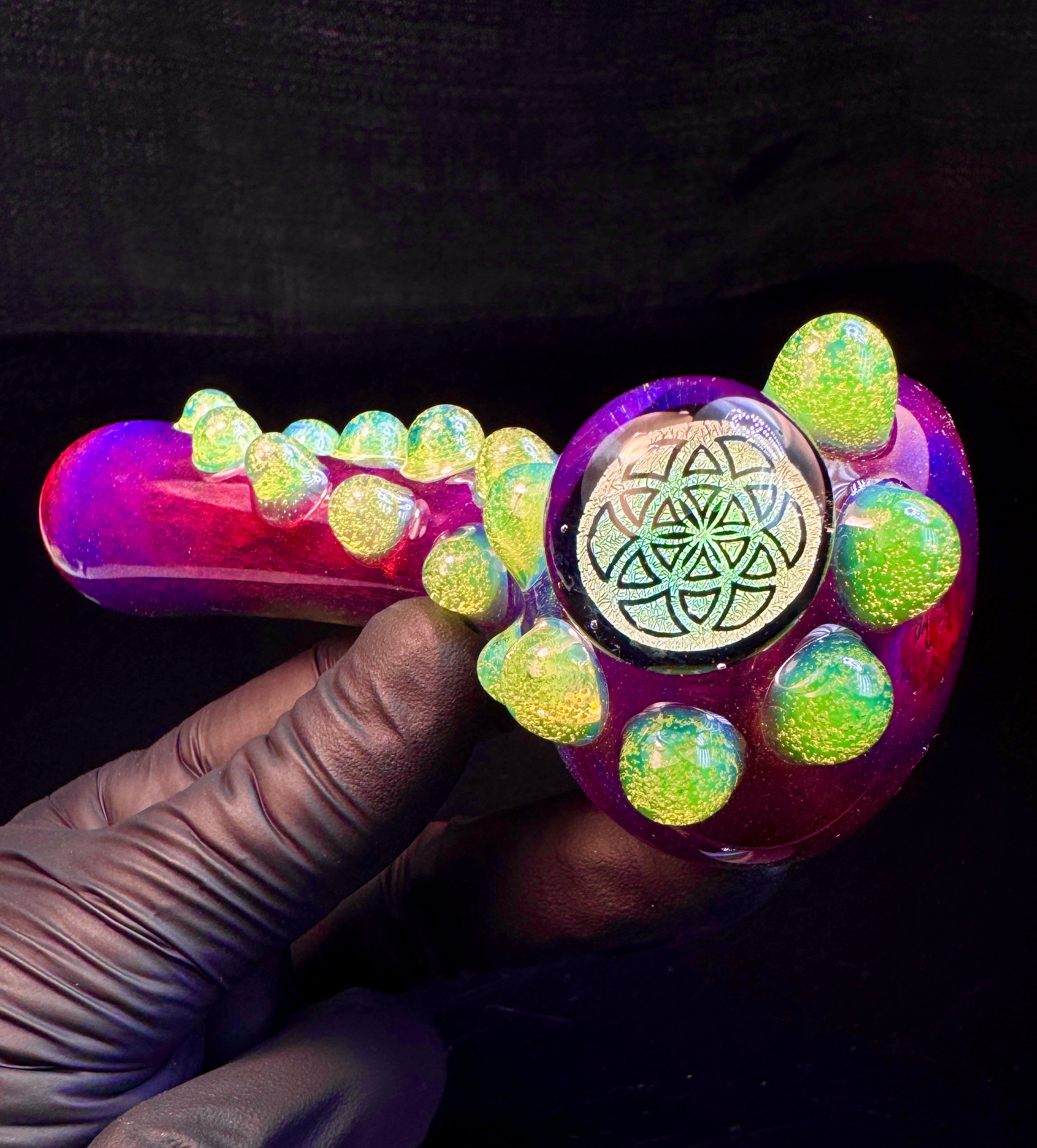 Sacred geometry dichroic pipe