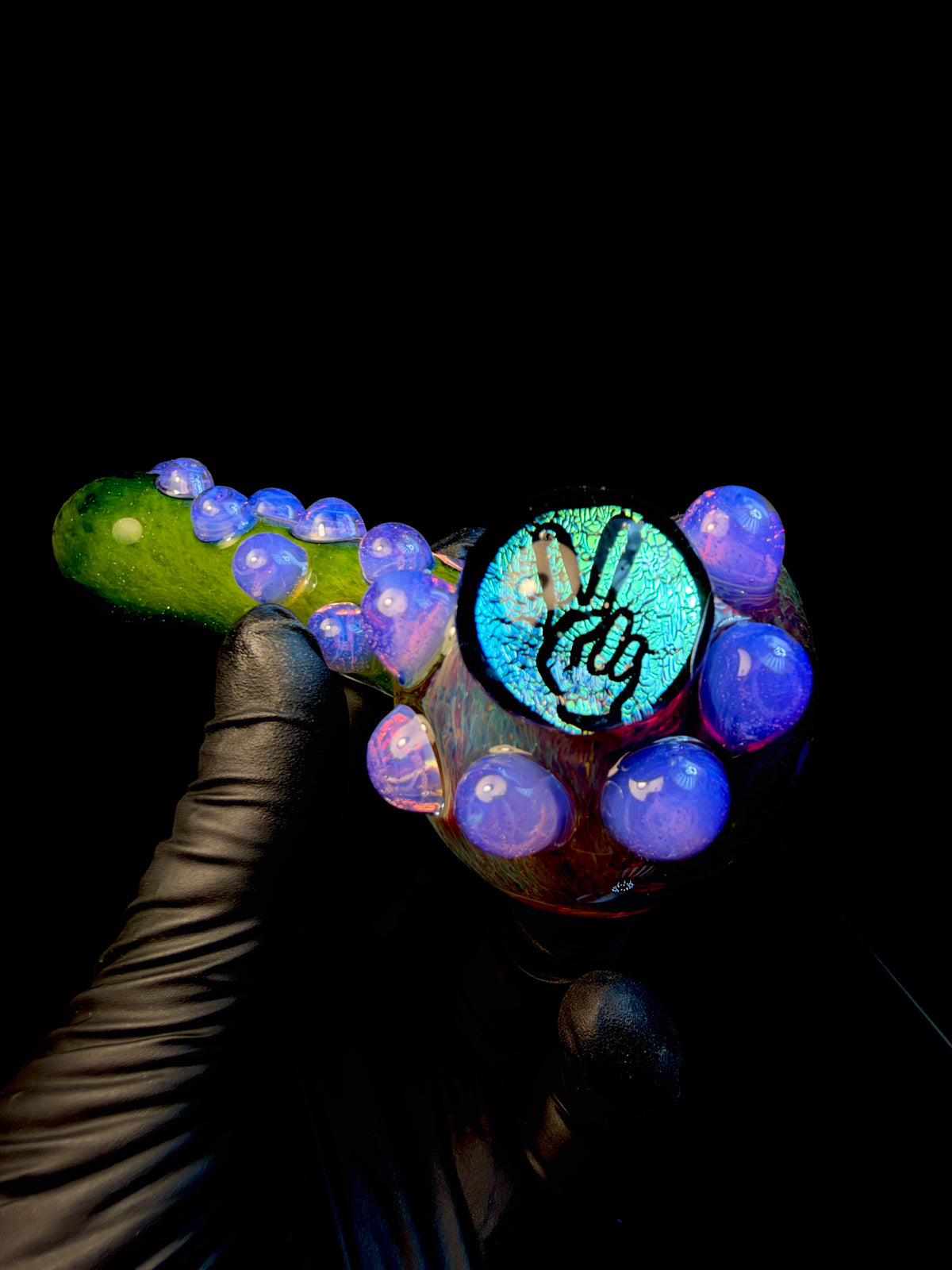 Dichroic Peace sign spoon