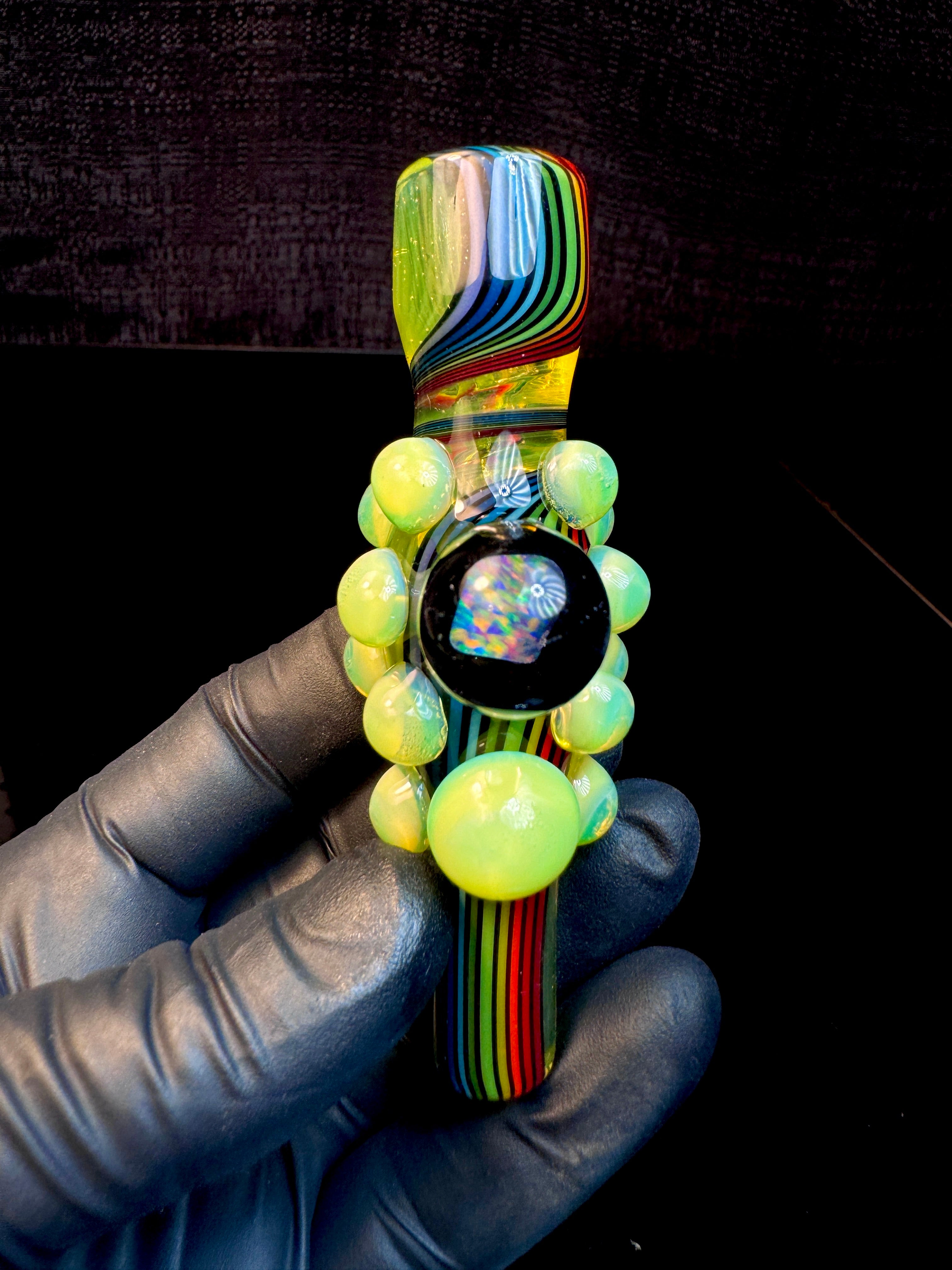 Trans yellow rainbow x slyme dark Opal Chillum