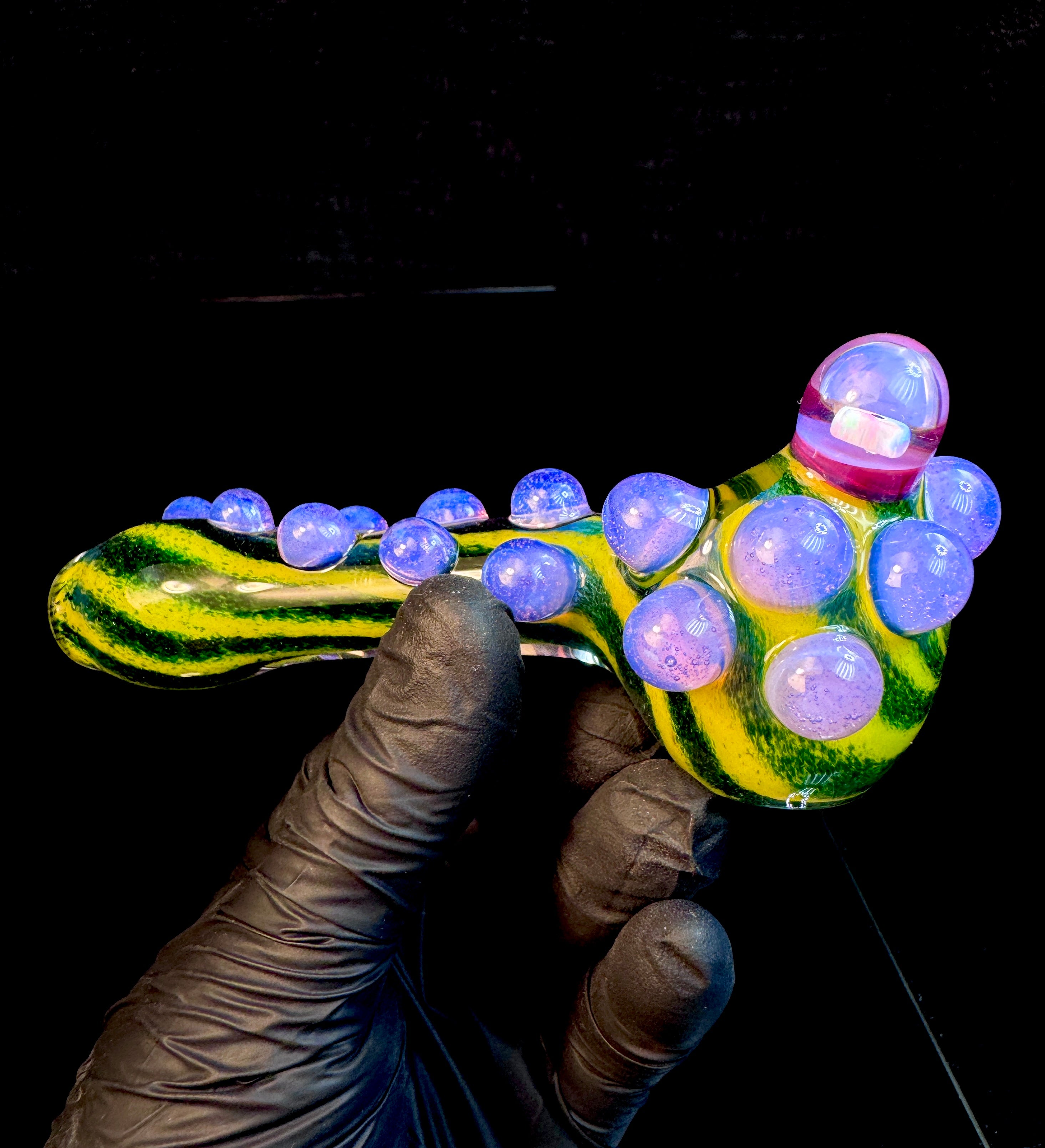 Exp x Canary pink slyme striped opal pipe