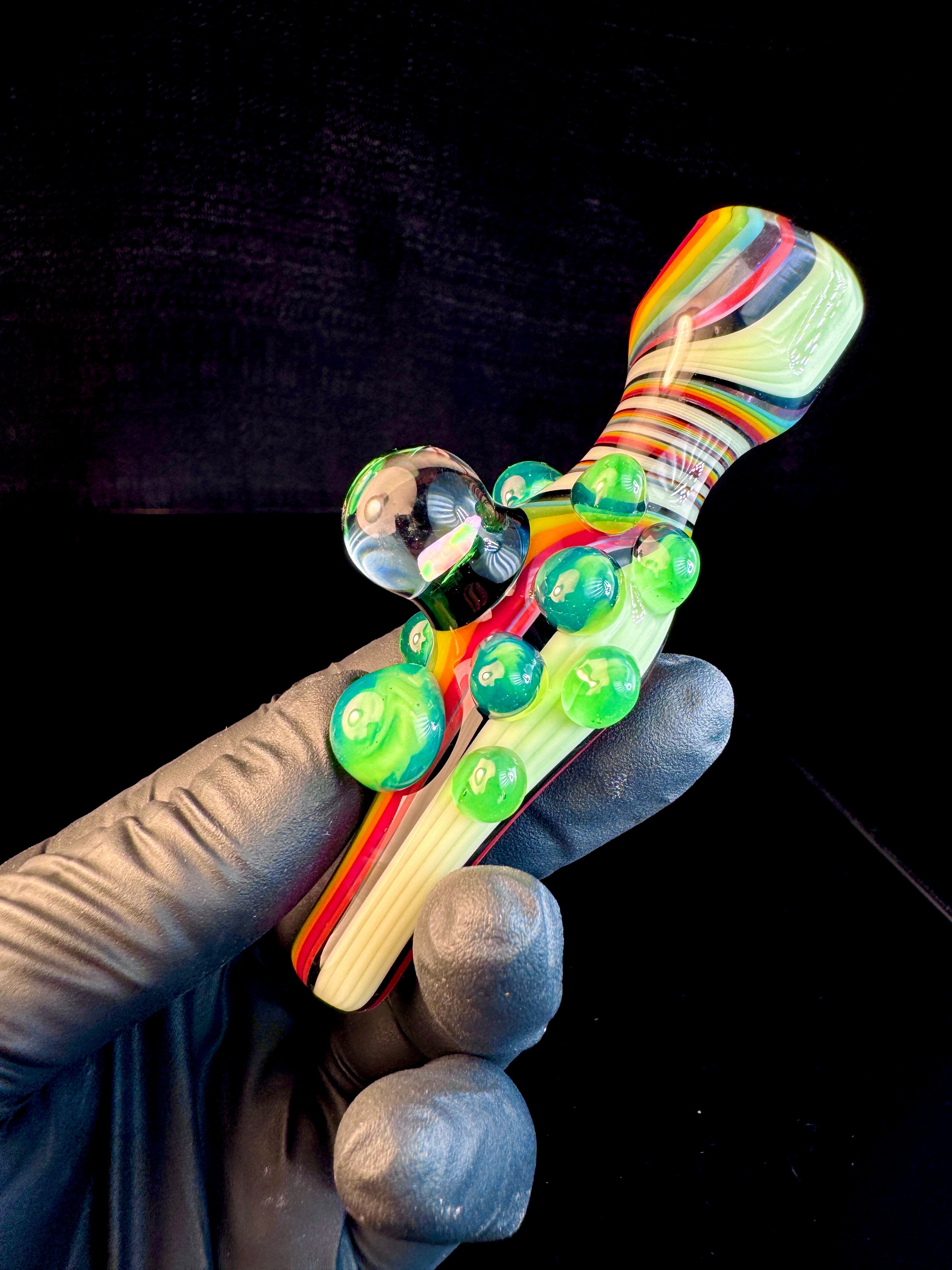 Milky slyme rainbow x dense Slyme opal chillum