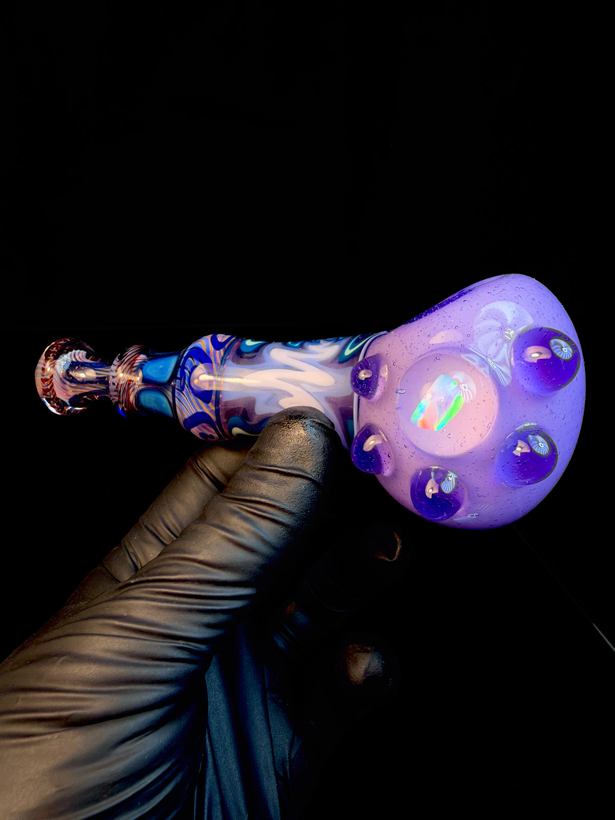 Purple lolly over star white wigwag spoon