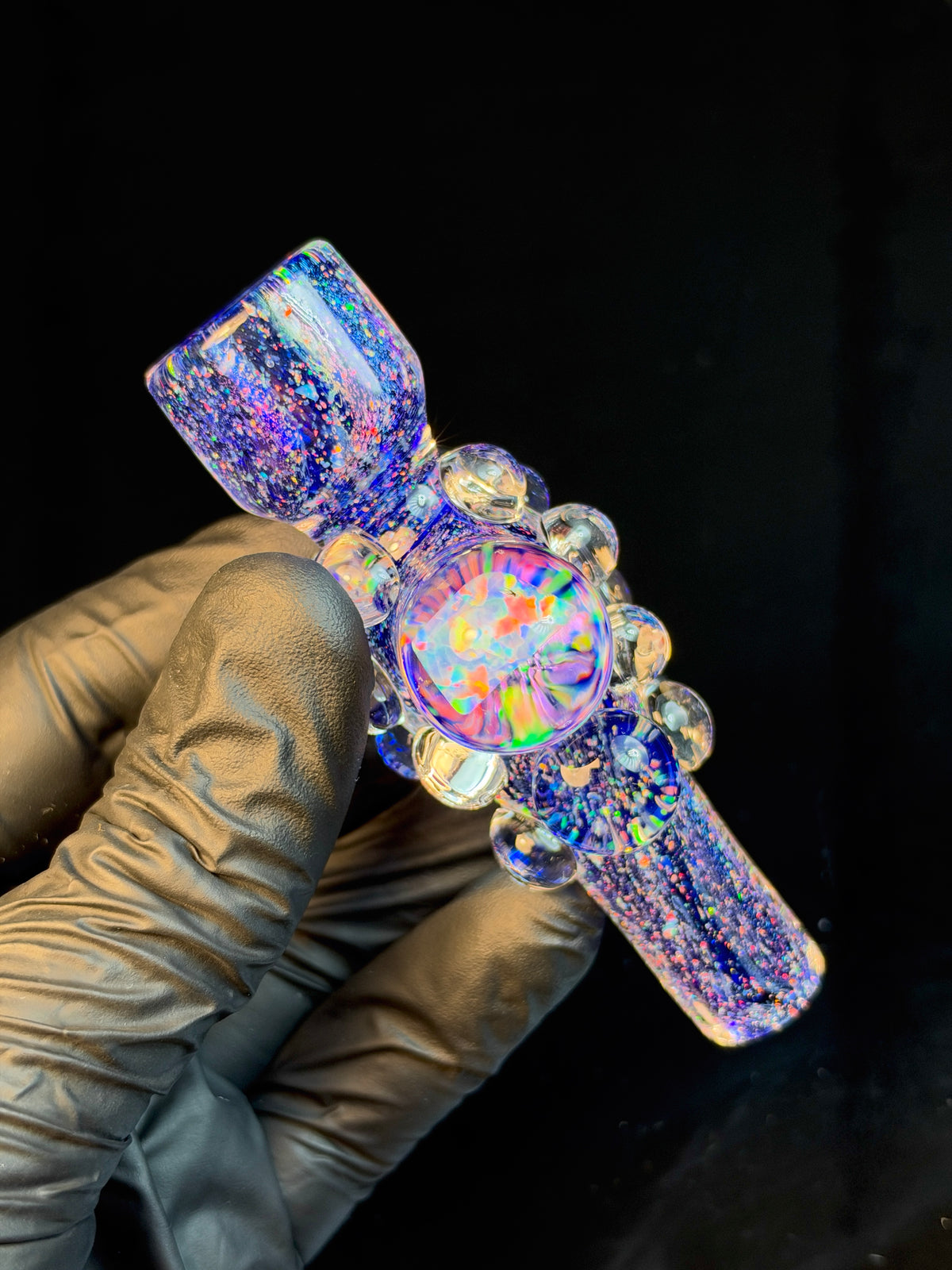Rainbow Dichro Crushed Opal Chillum