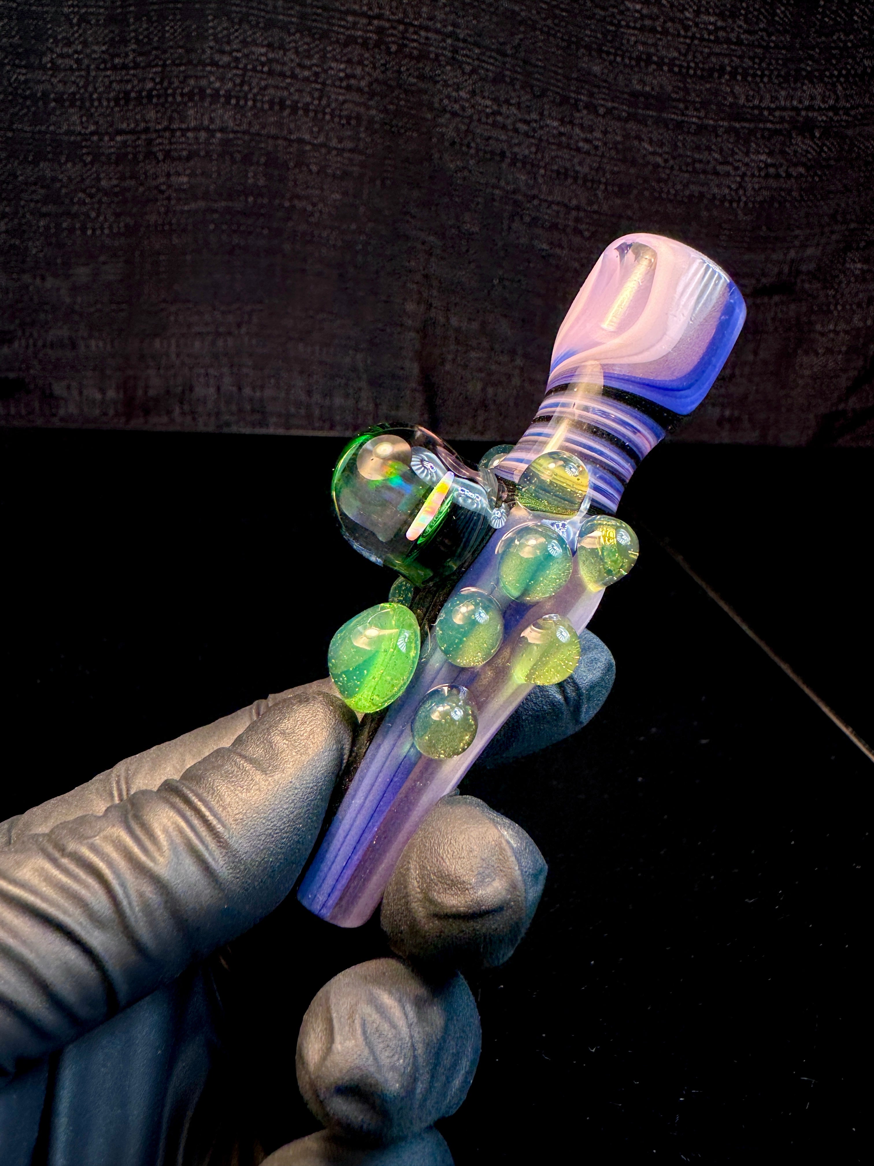 Grape fade x slyme white opal chillum