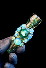 Load image into Gallery viewer, Green stardust opal chillum
