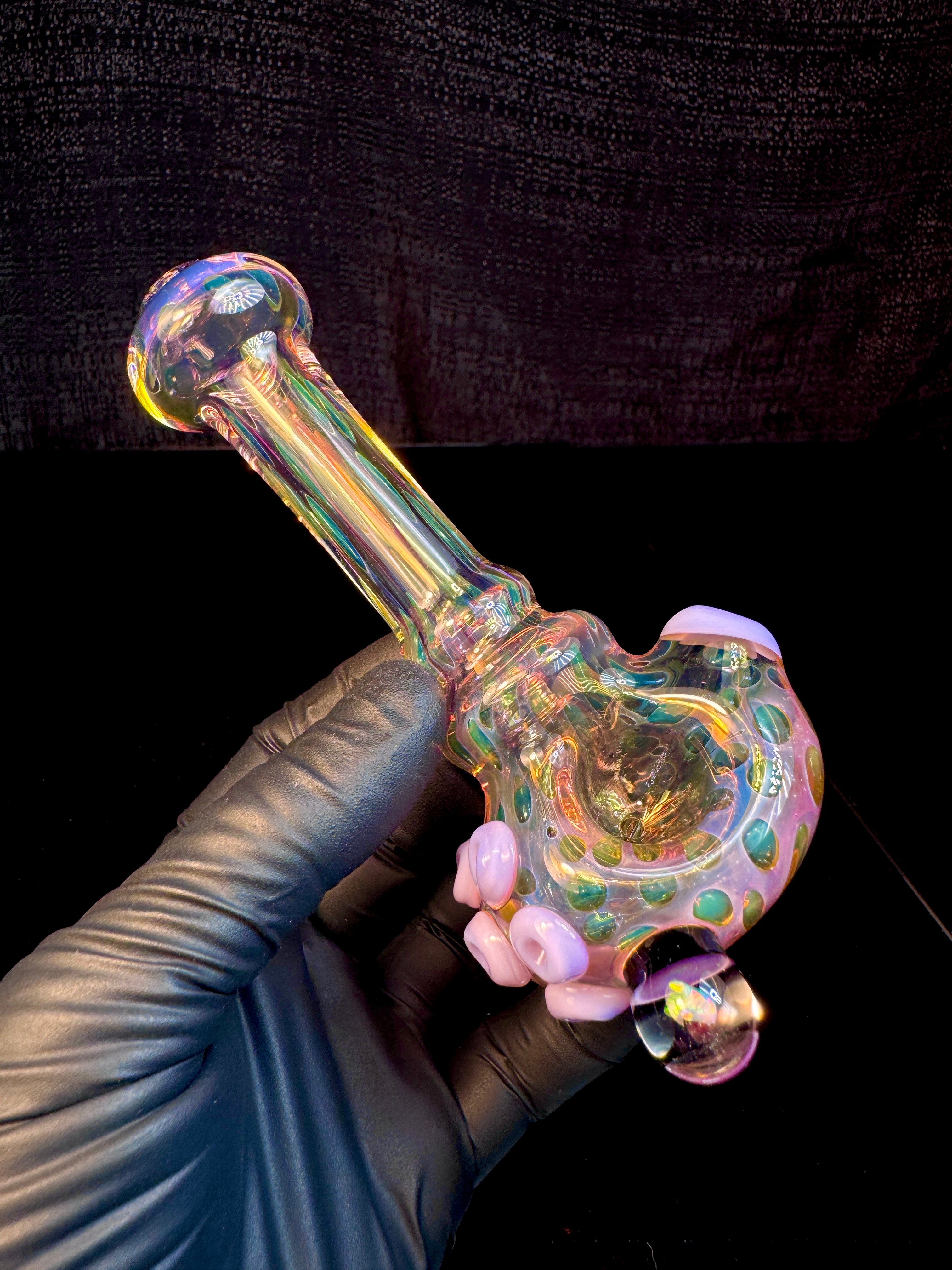 Silver Fume opal spoon x milky pink