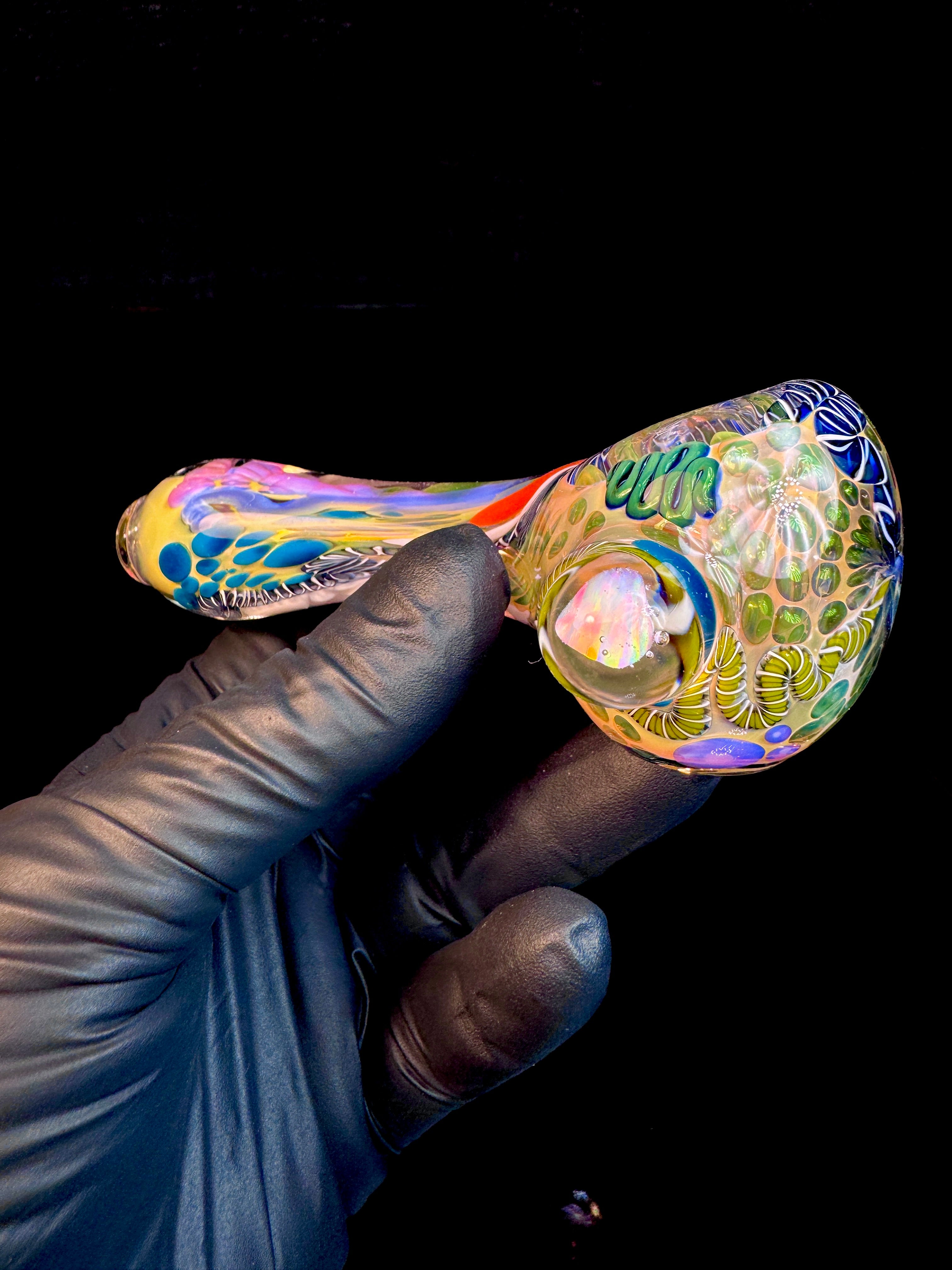 Gold Cane fumed opal spoon