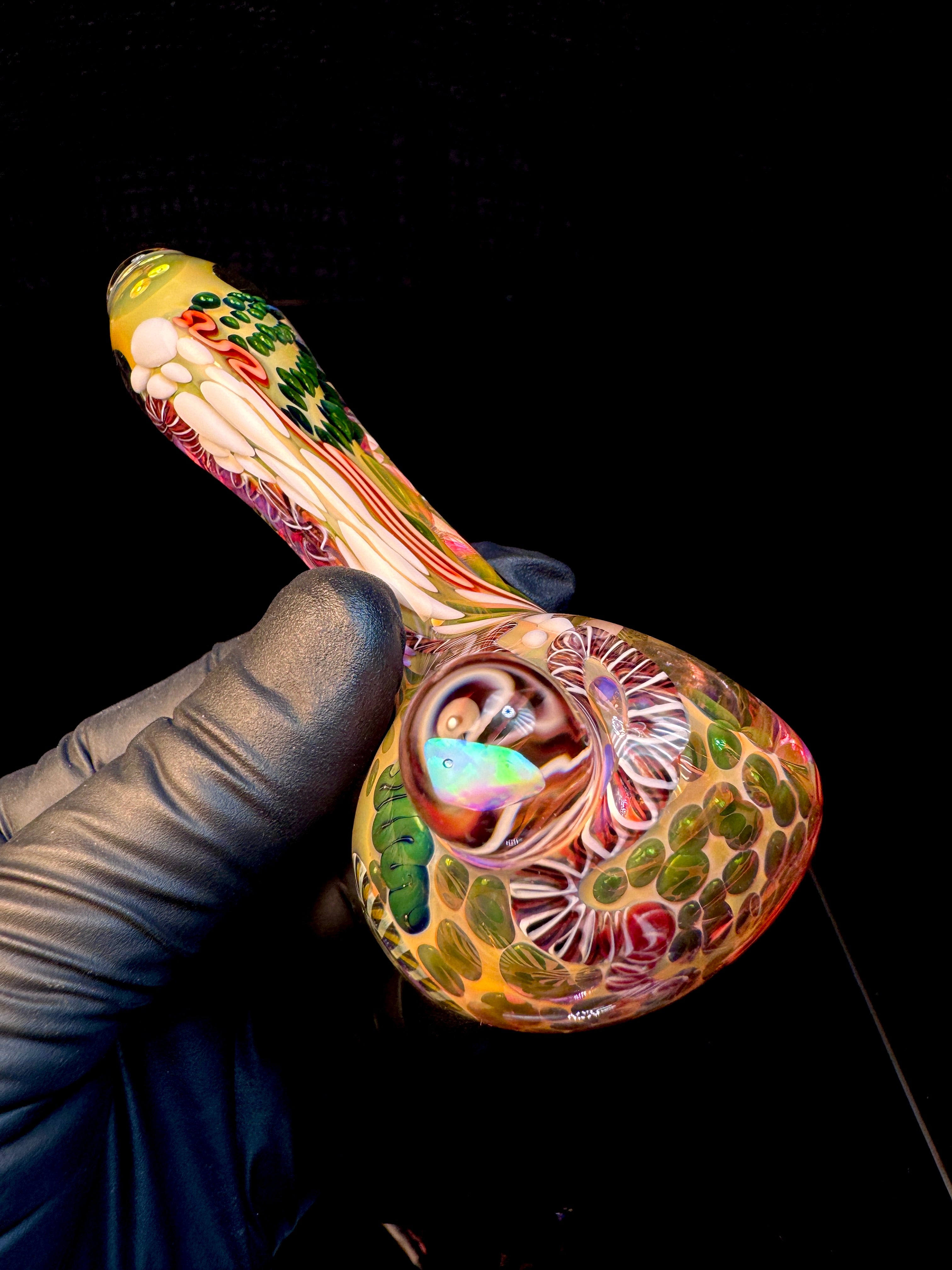 Gold Cane fume opal spoon