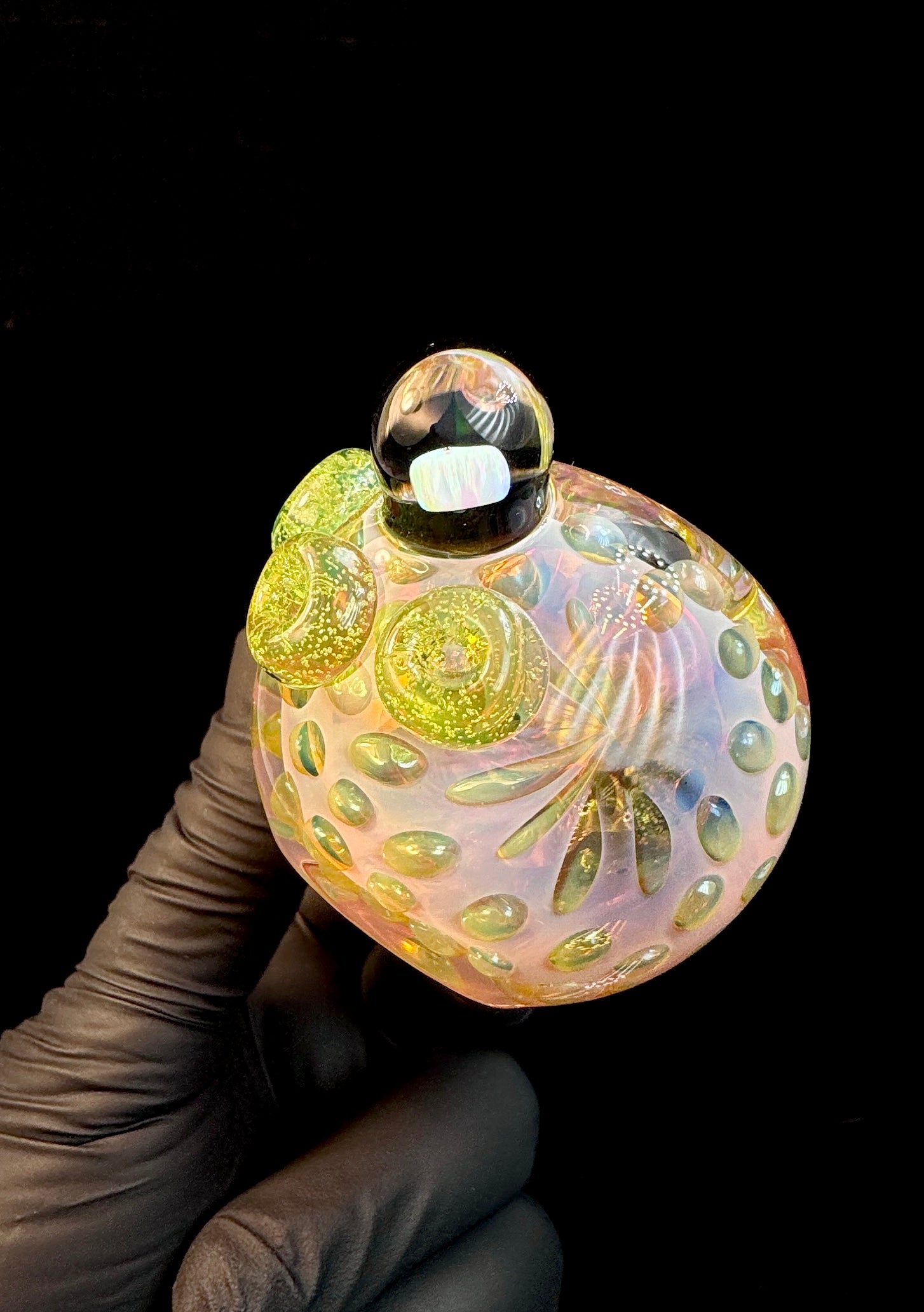 Gold fume x slyme opal pipe