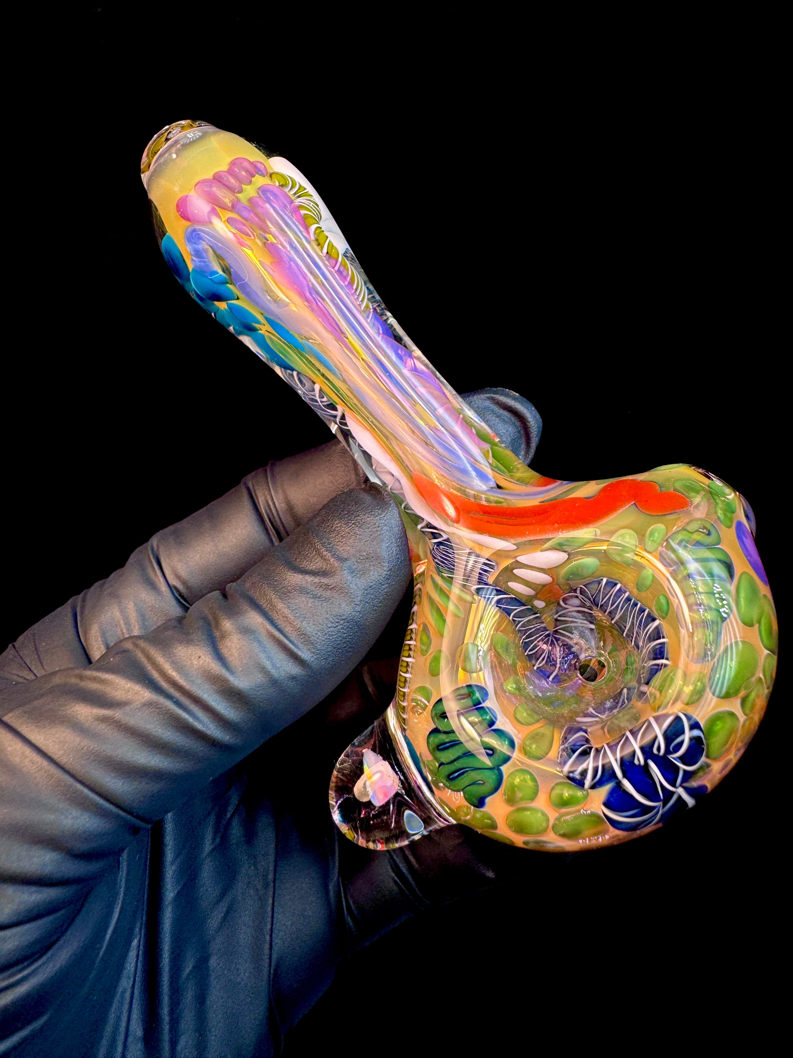 Gold Cane fumed opal spoon