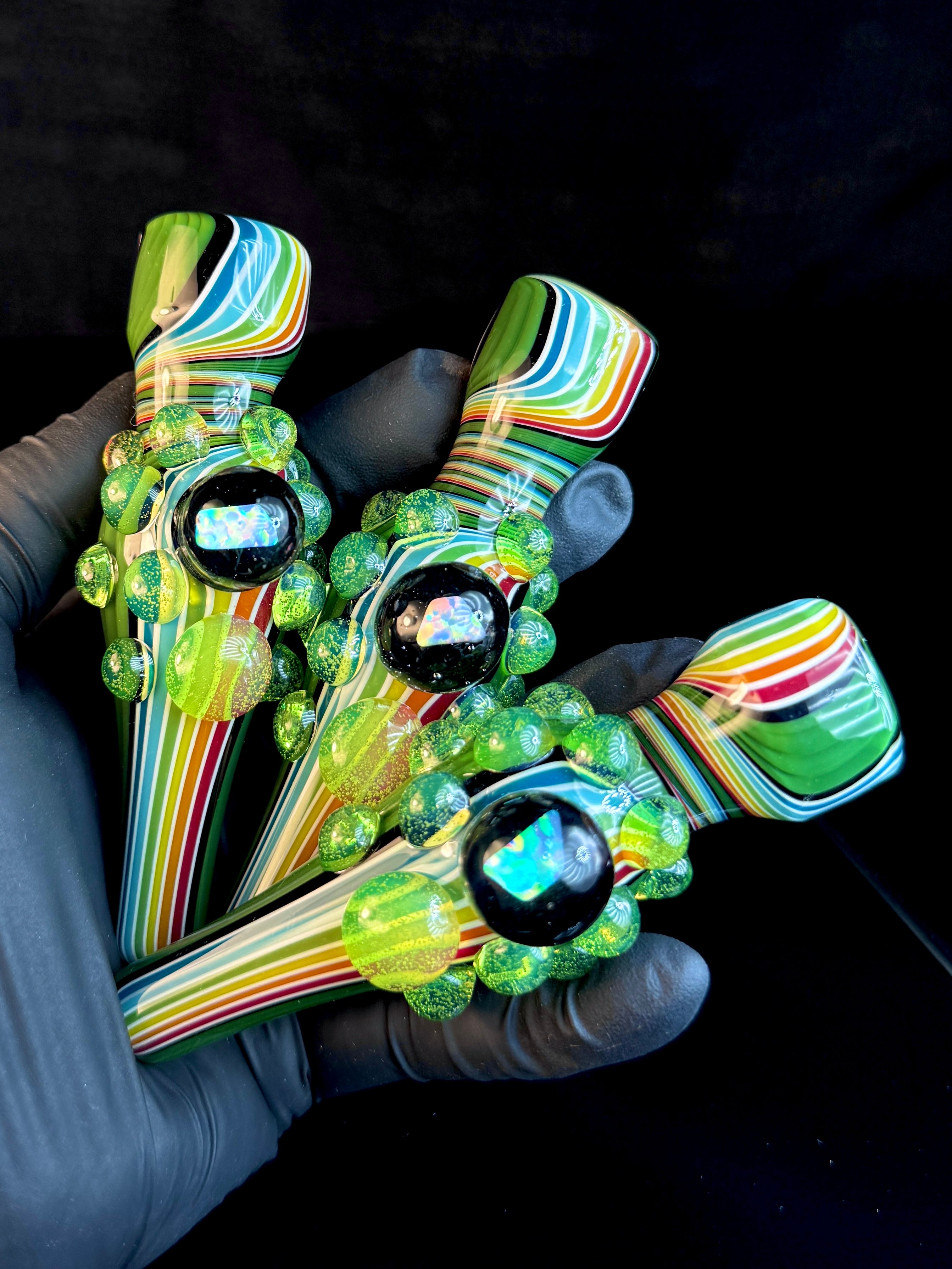 Jade rainbow opal chillum