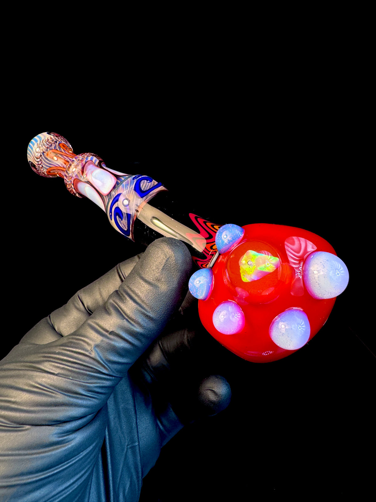 Cherry x Fire fade Wigwag Pipe