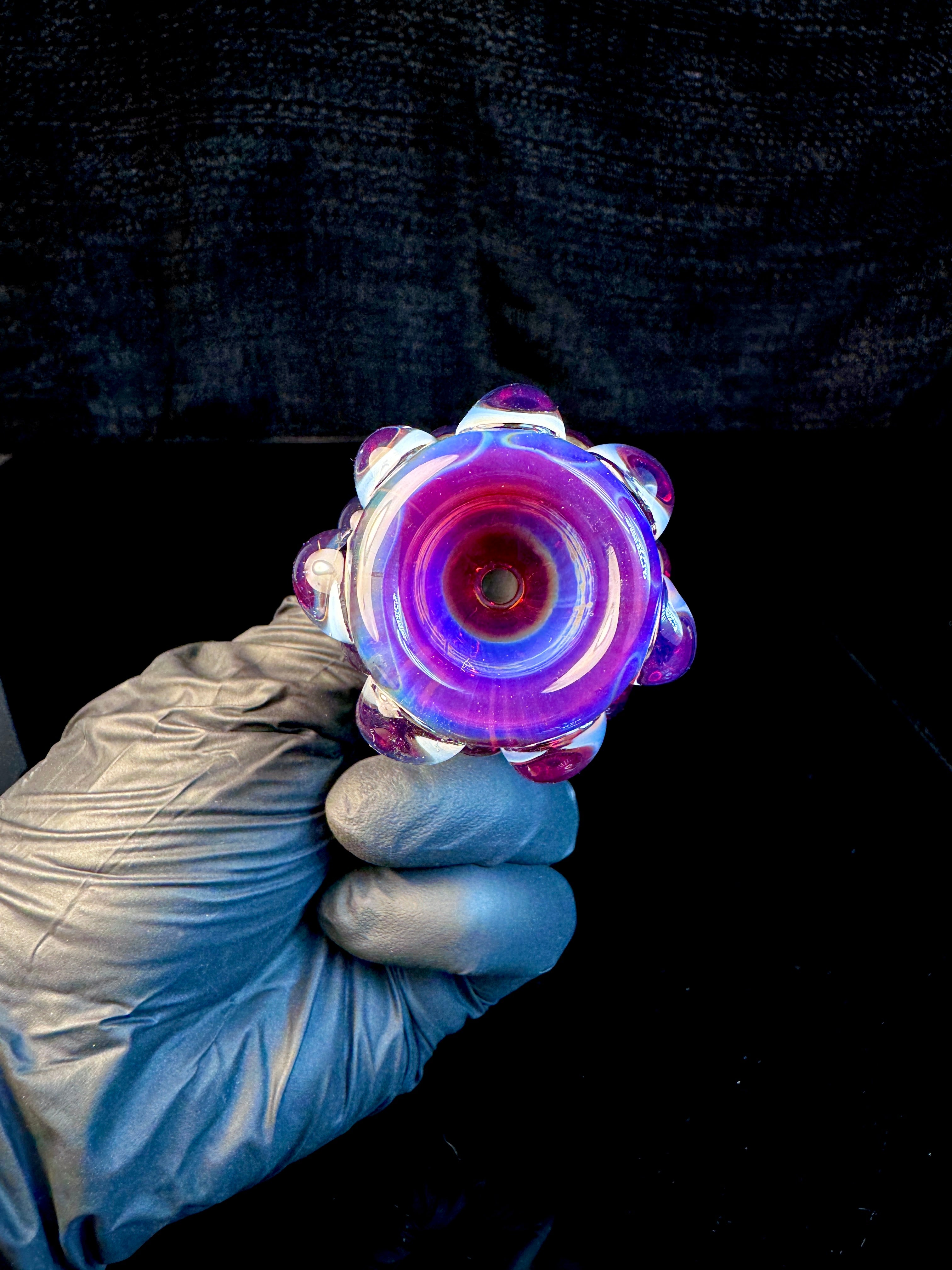 19mm Amber Purple dot bowl