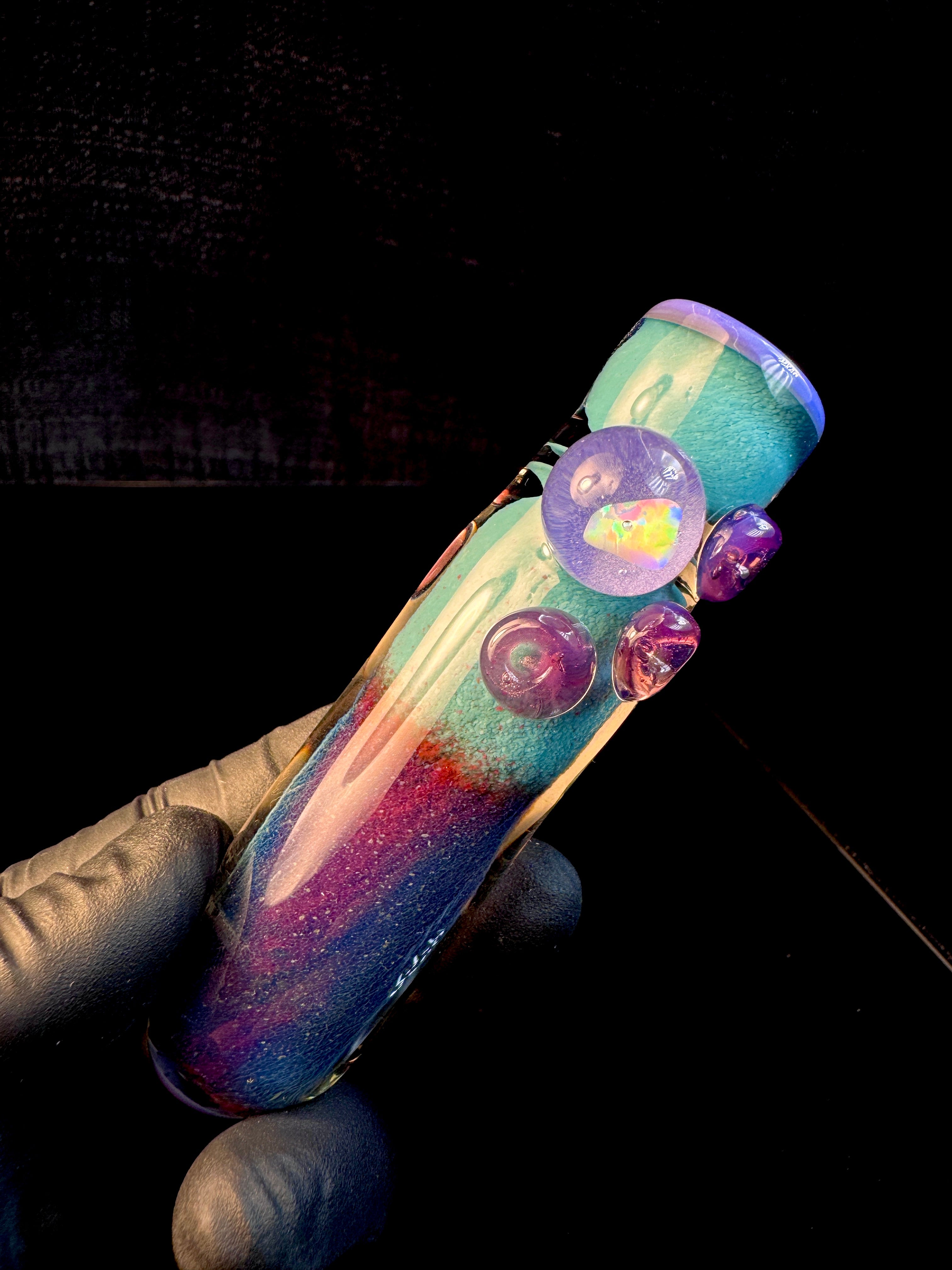 Aqua x midnight magenta opal brick-house chillum