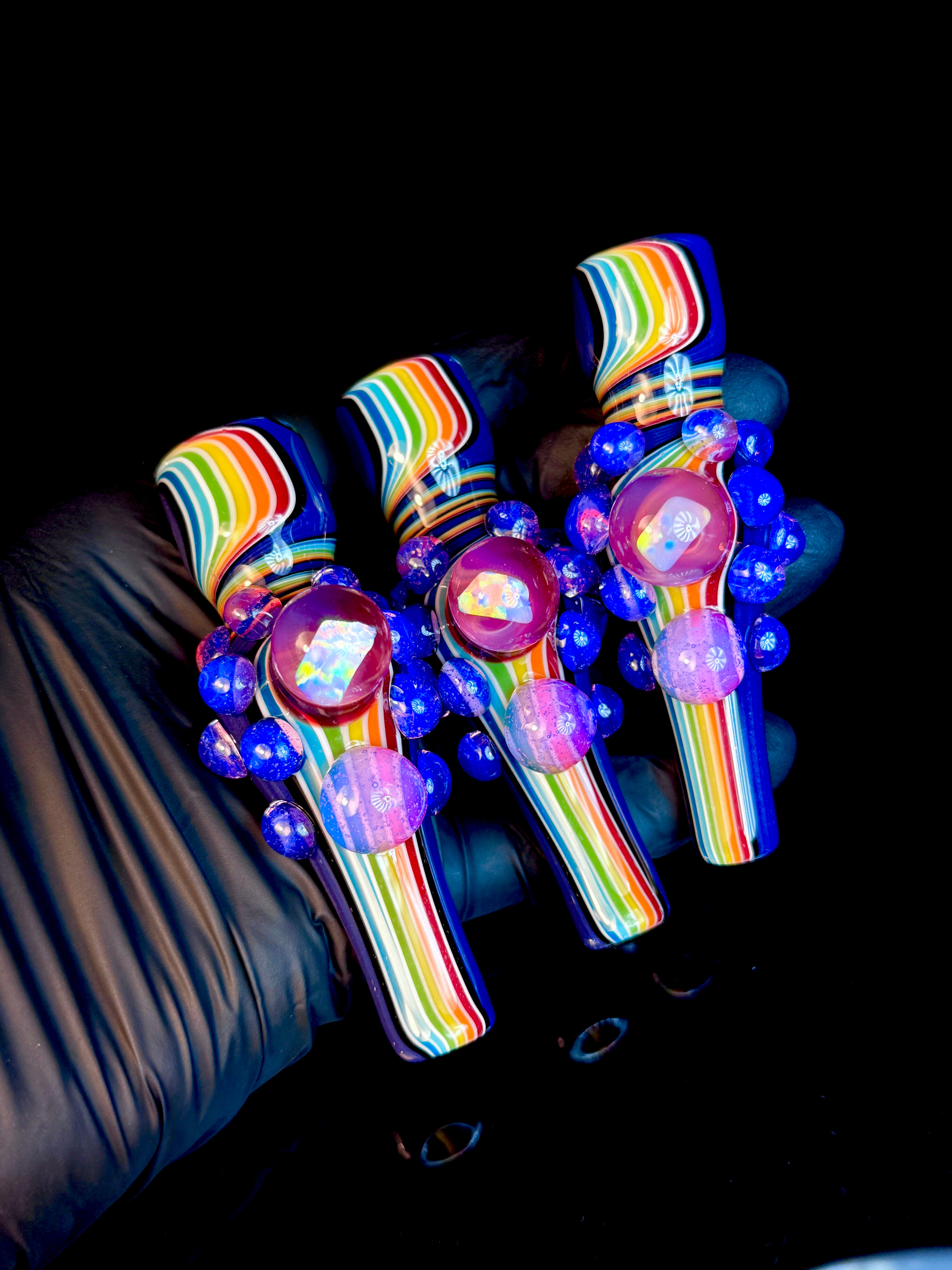 Purple urple rainbow x pink slyme opal chillum