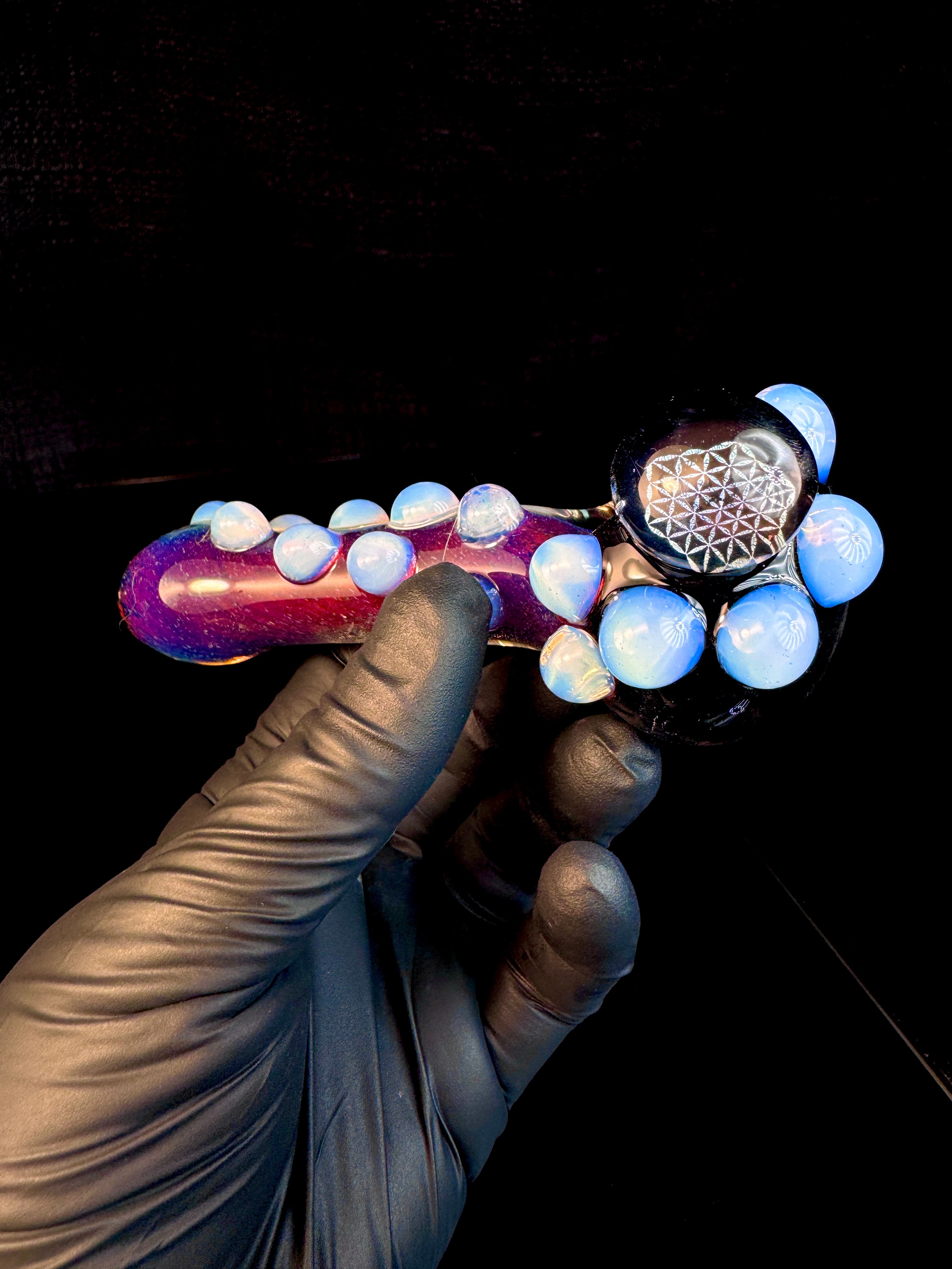 Dichroic sacred geometry spoon
