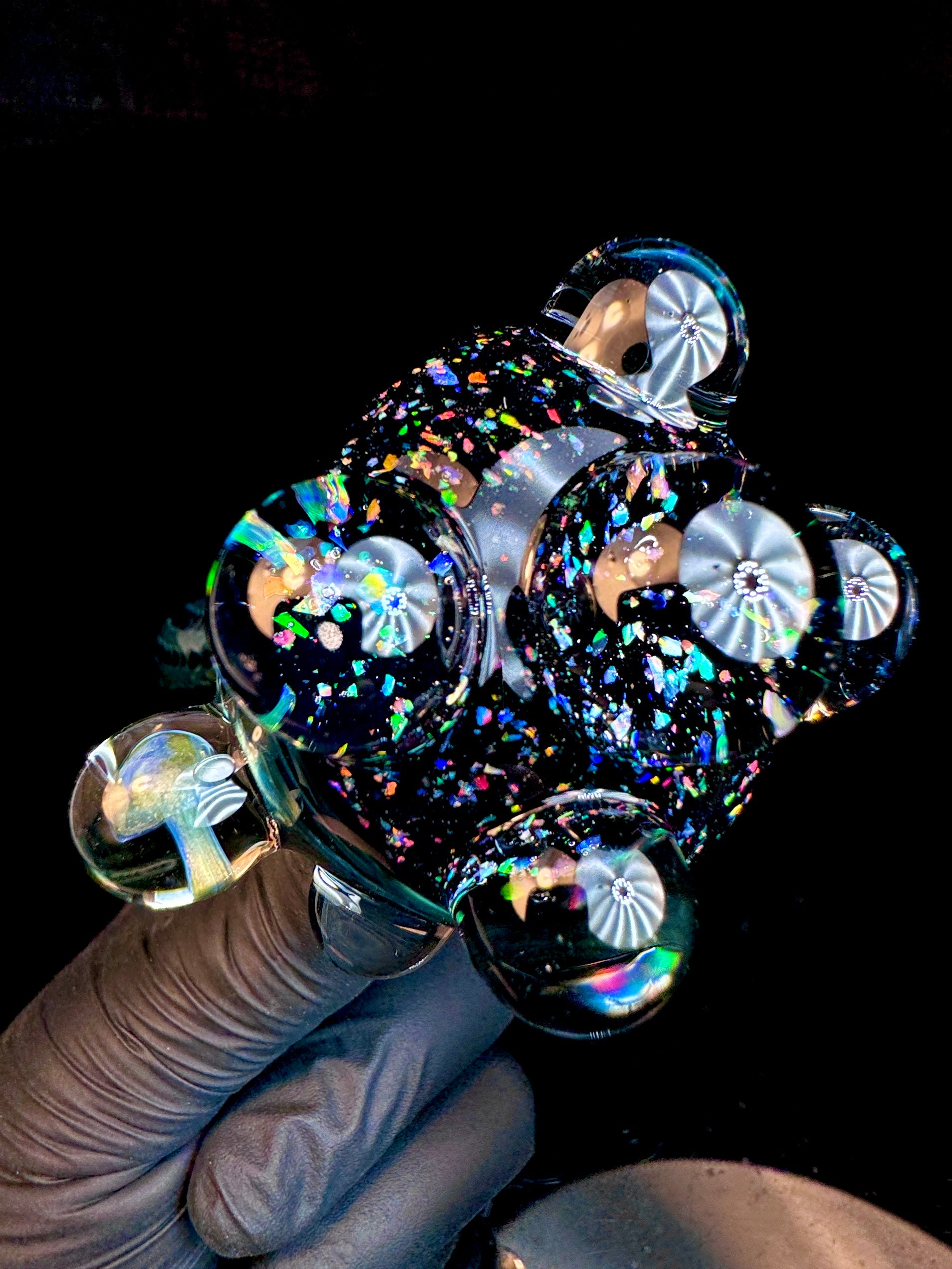 Dark web mushroom cropal opal pipe