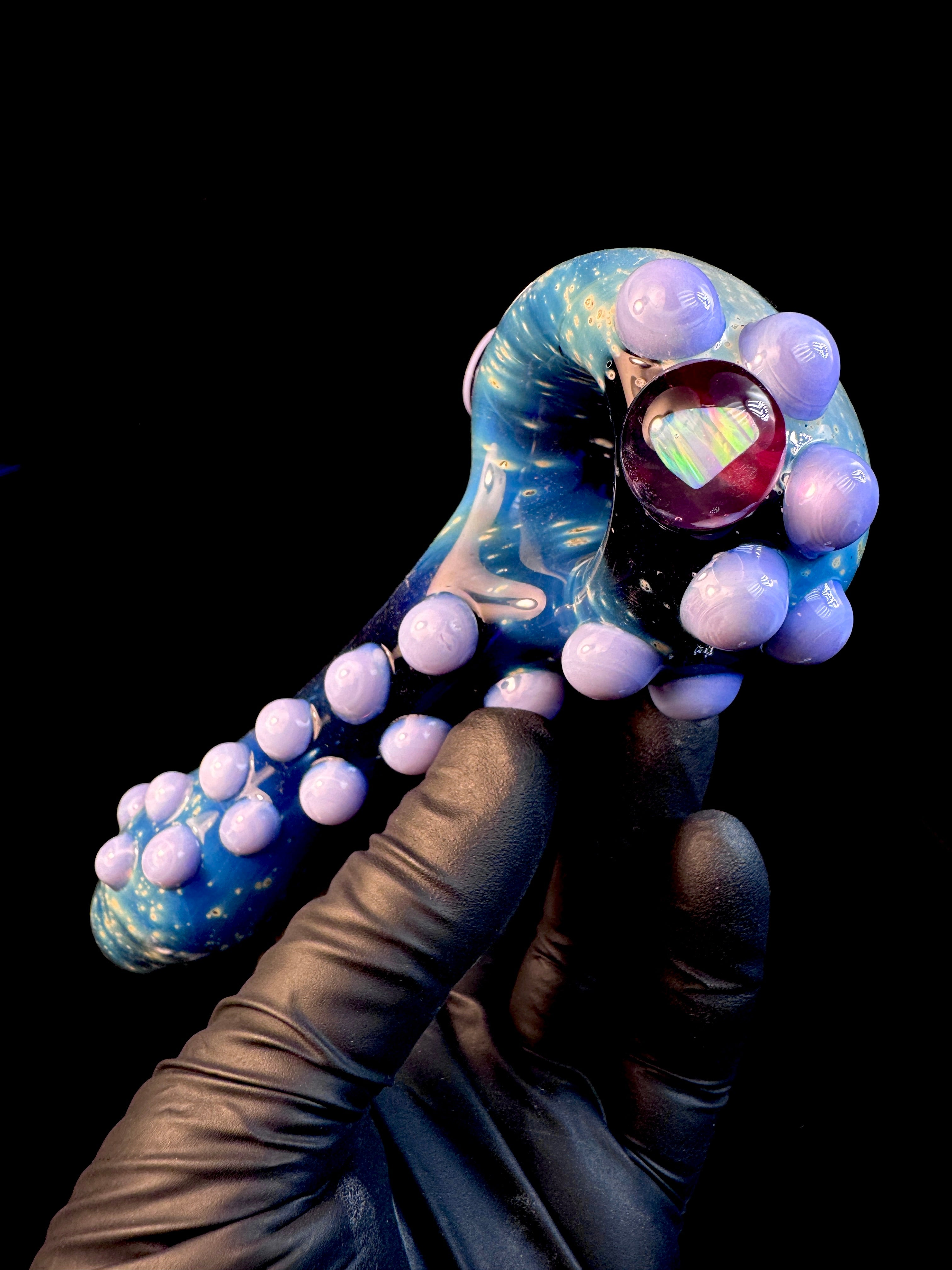 Starry Night Glass Pipe milky purple Space Pipe