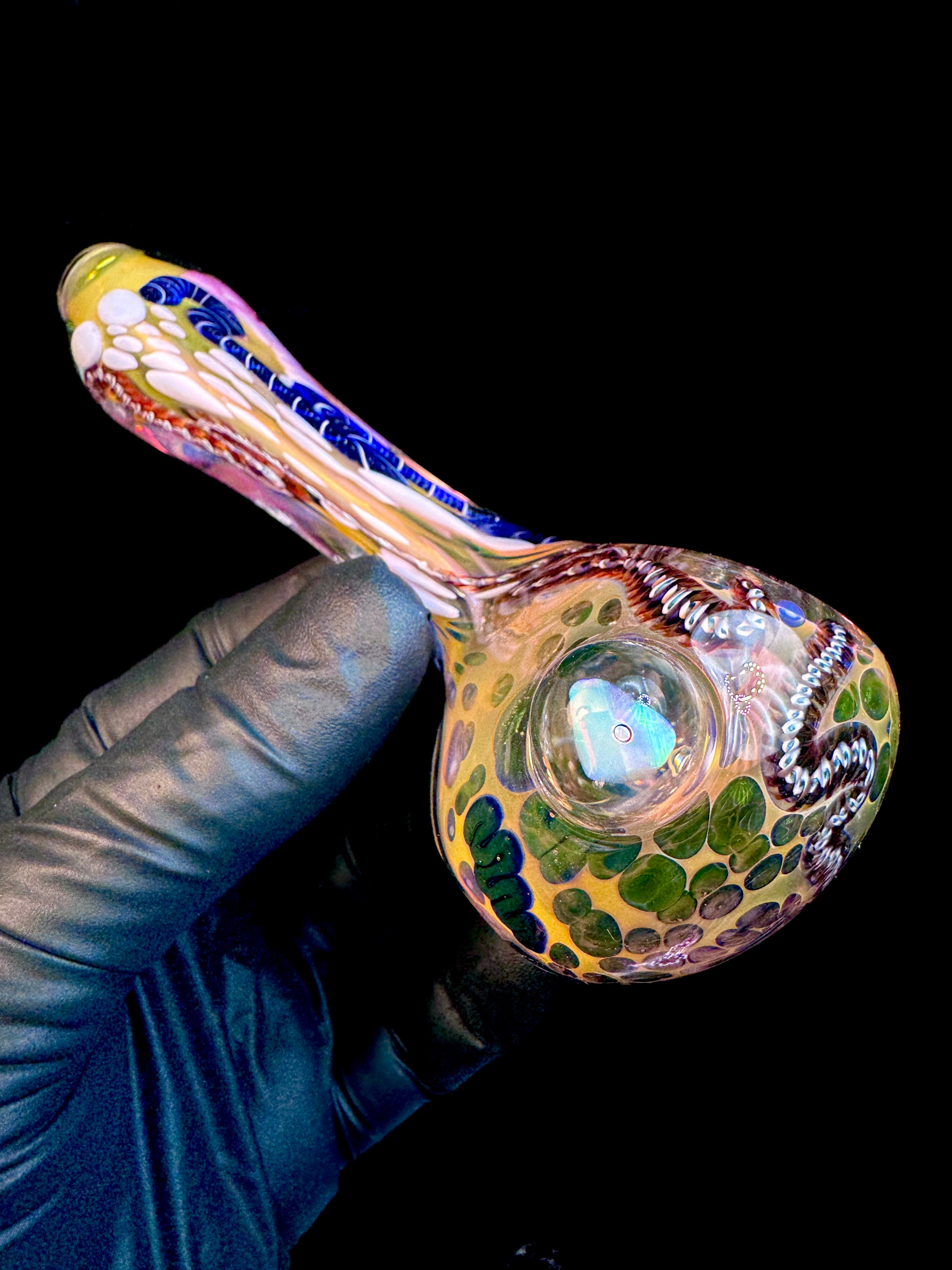 Gold Cane fumed opal spoon