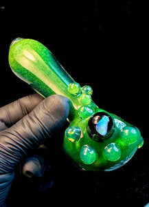 Green stardust opal pipe