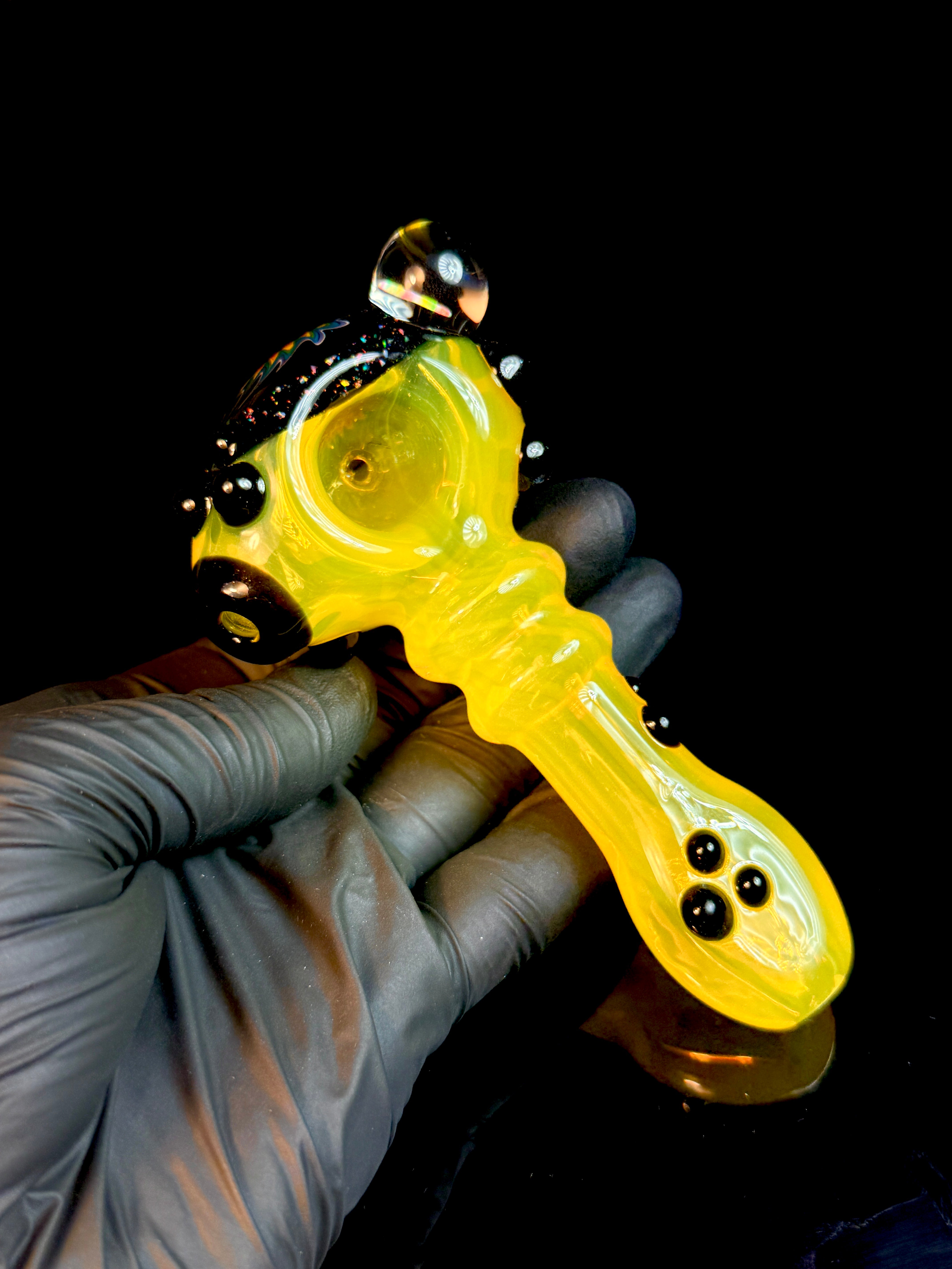 Lemon wigwag opal pipe
