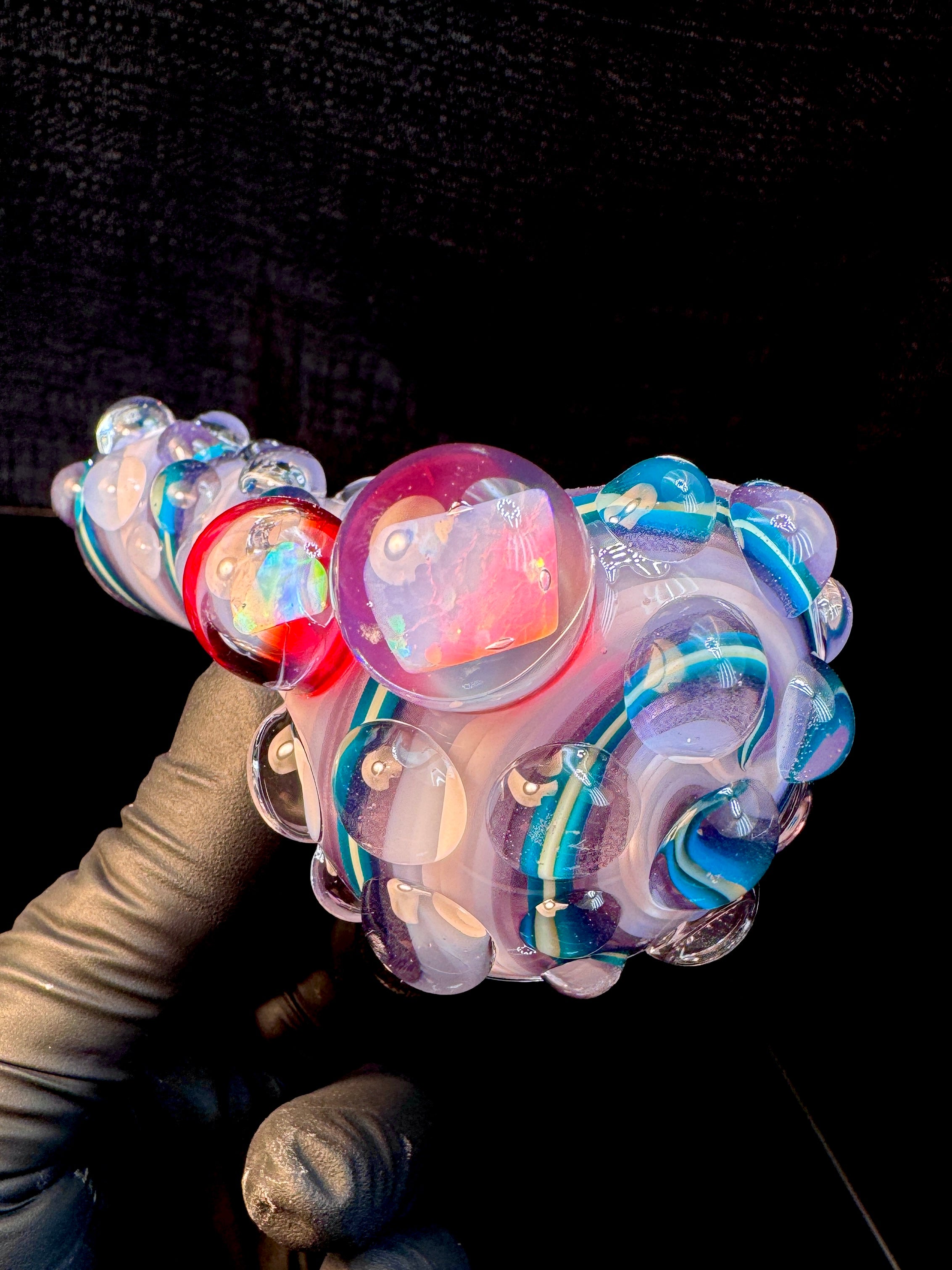 Twisted opal spoon