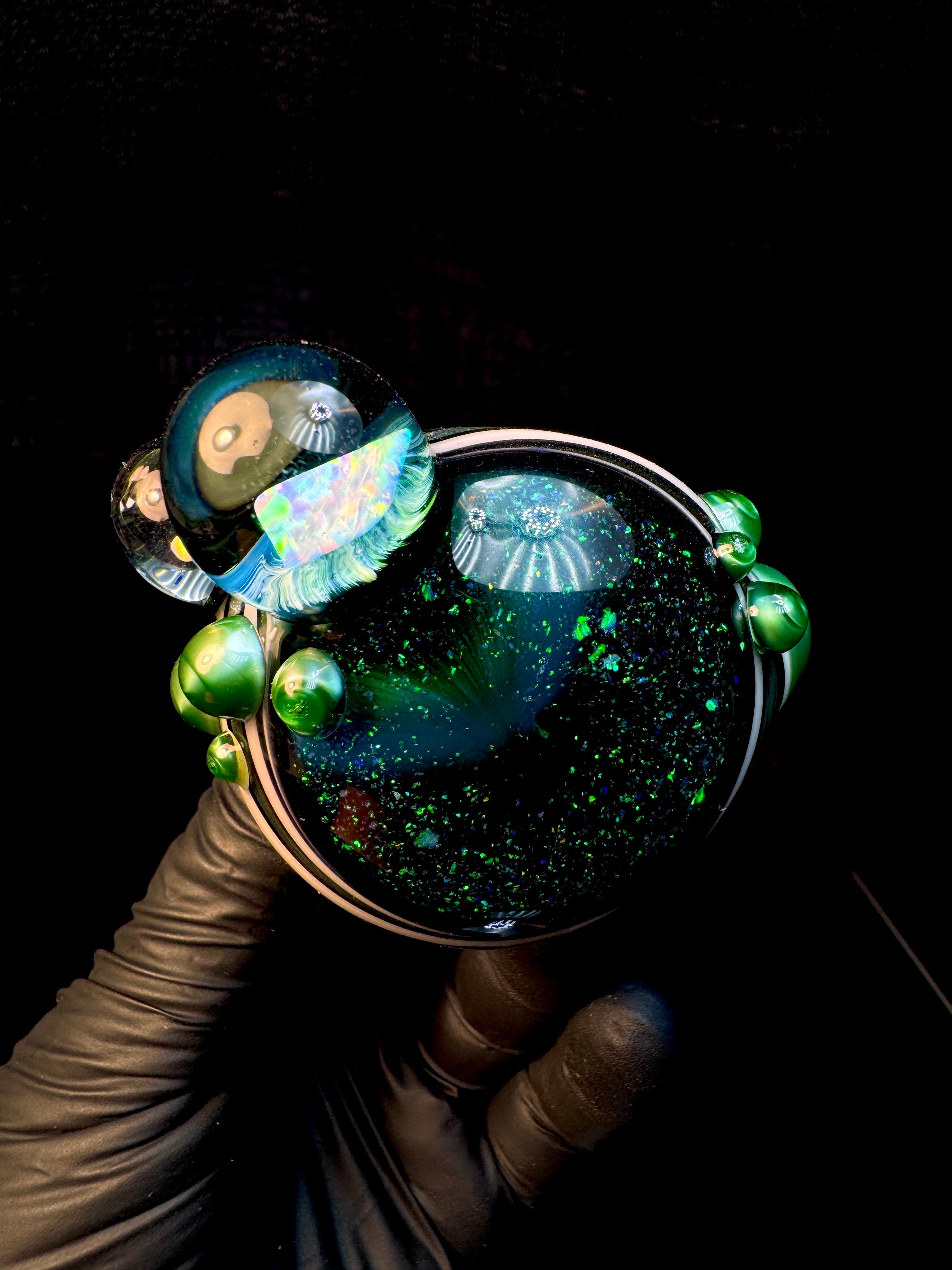 Twisted opal spoon