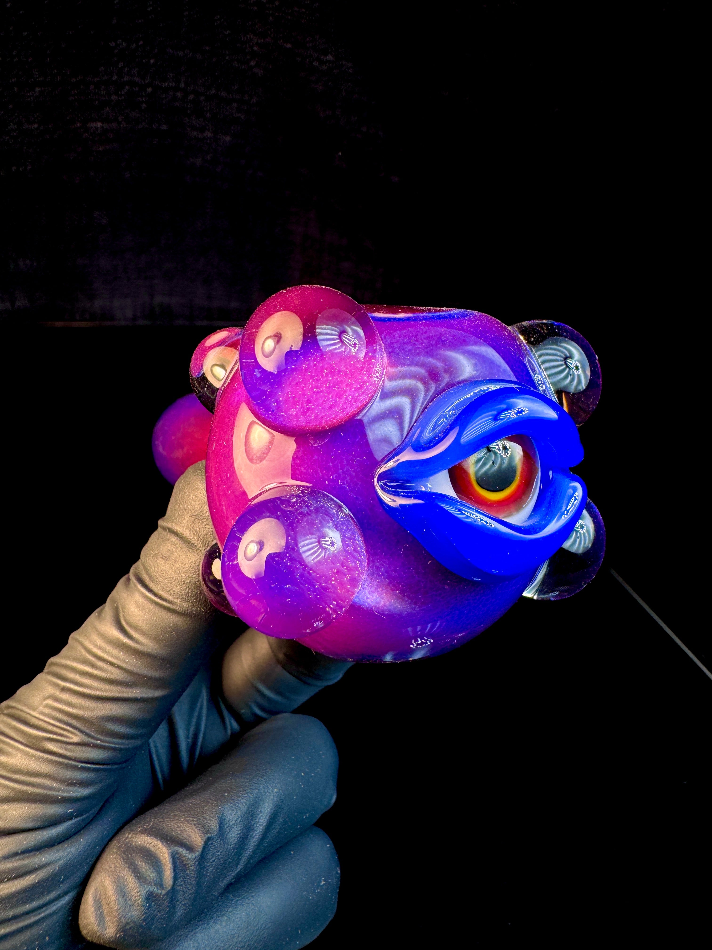 Midnight magenta x blue cheese eyeball monster