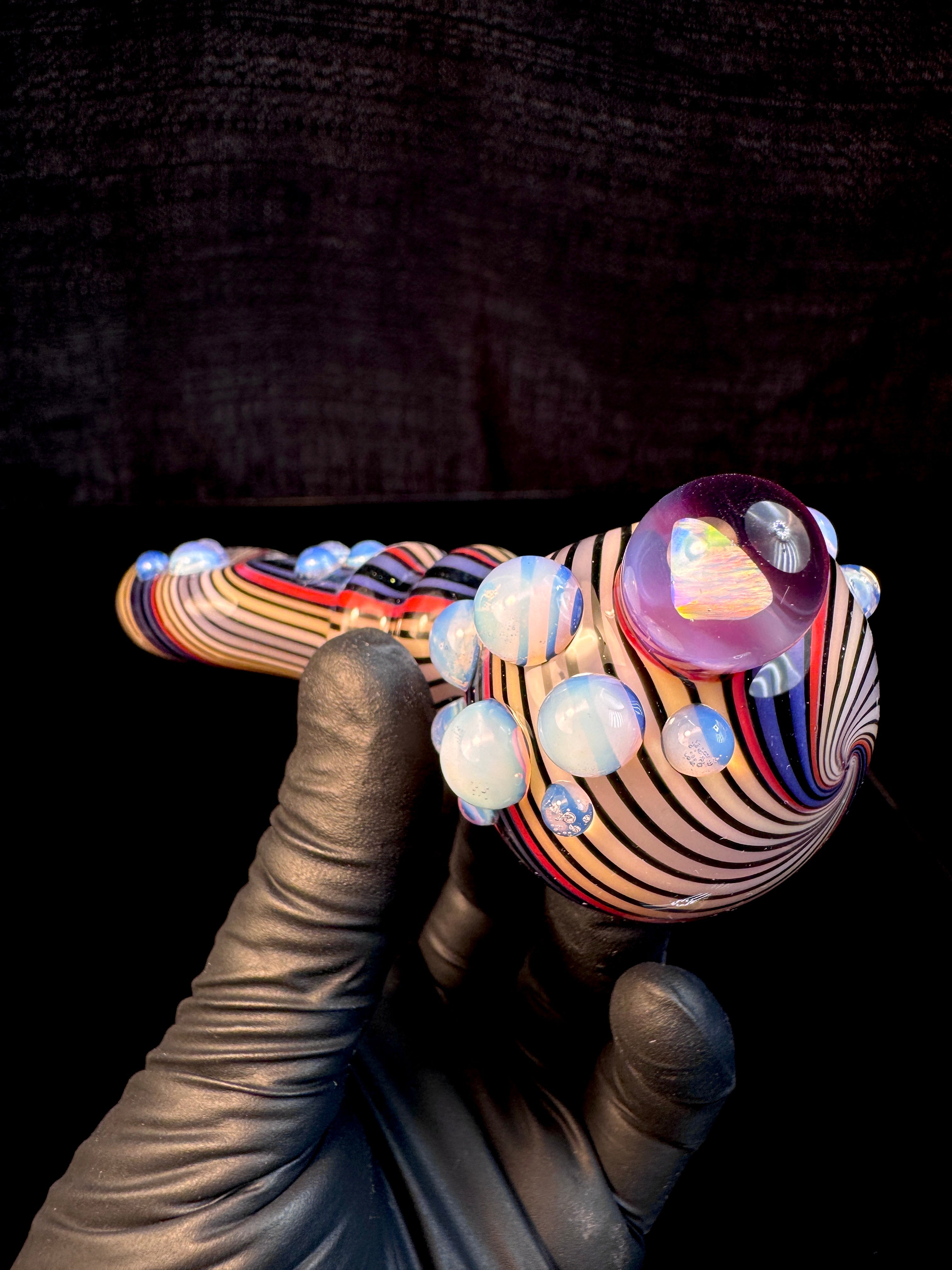 Twisted opal spoon