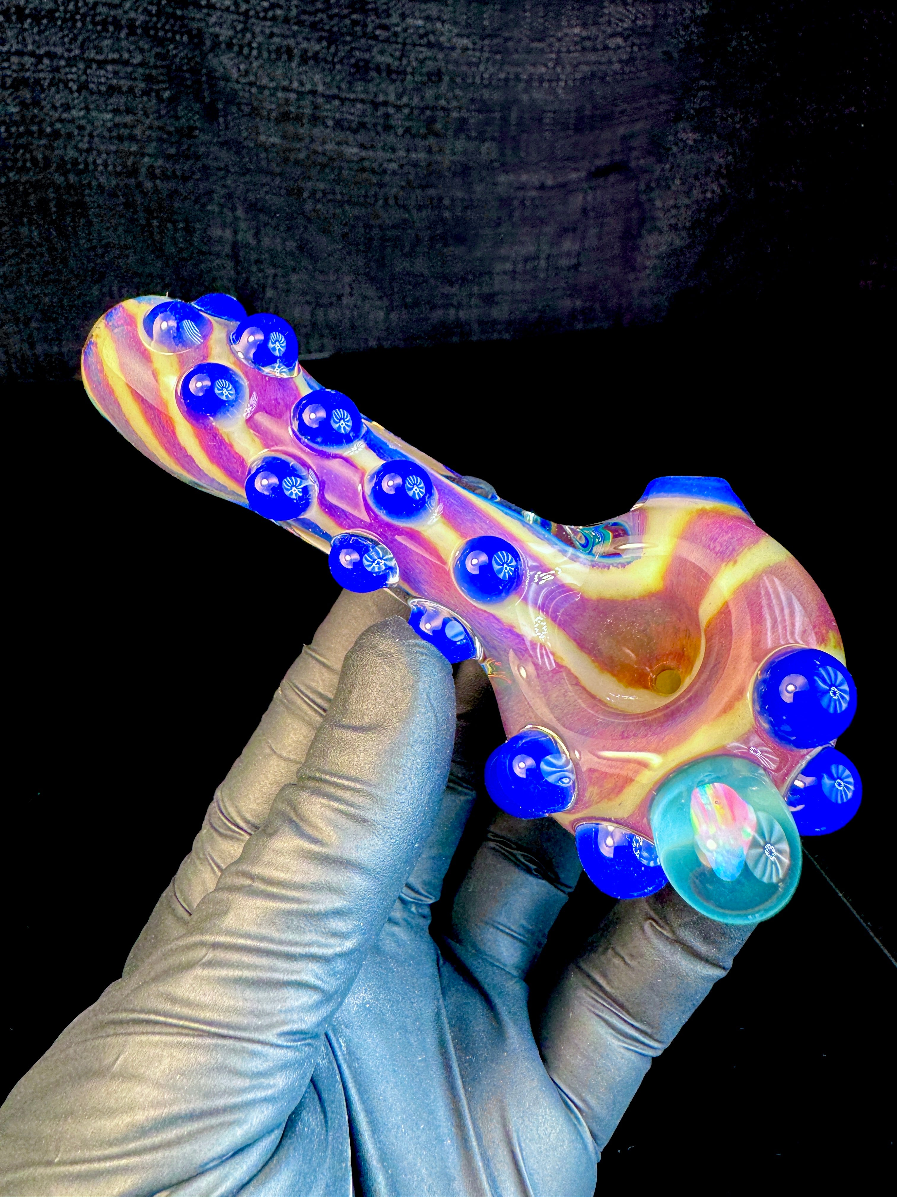 Star white x fripidy x blue cheese striped opal pipe