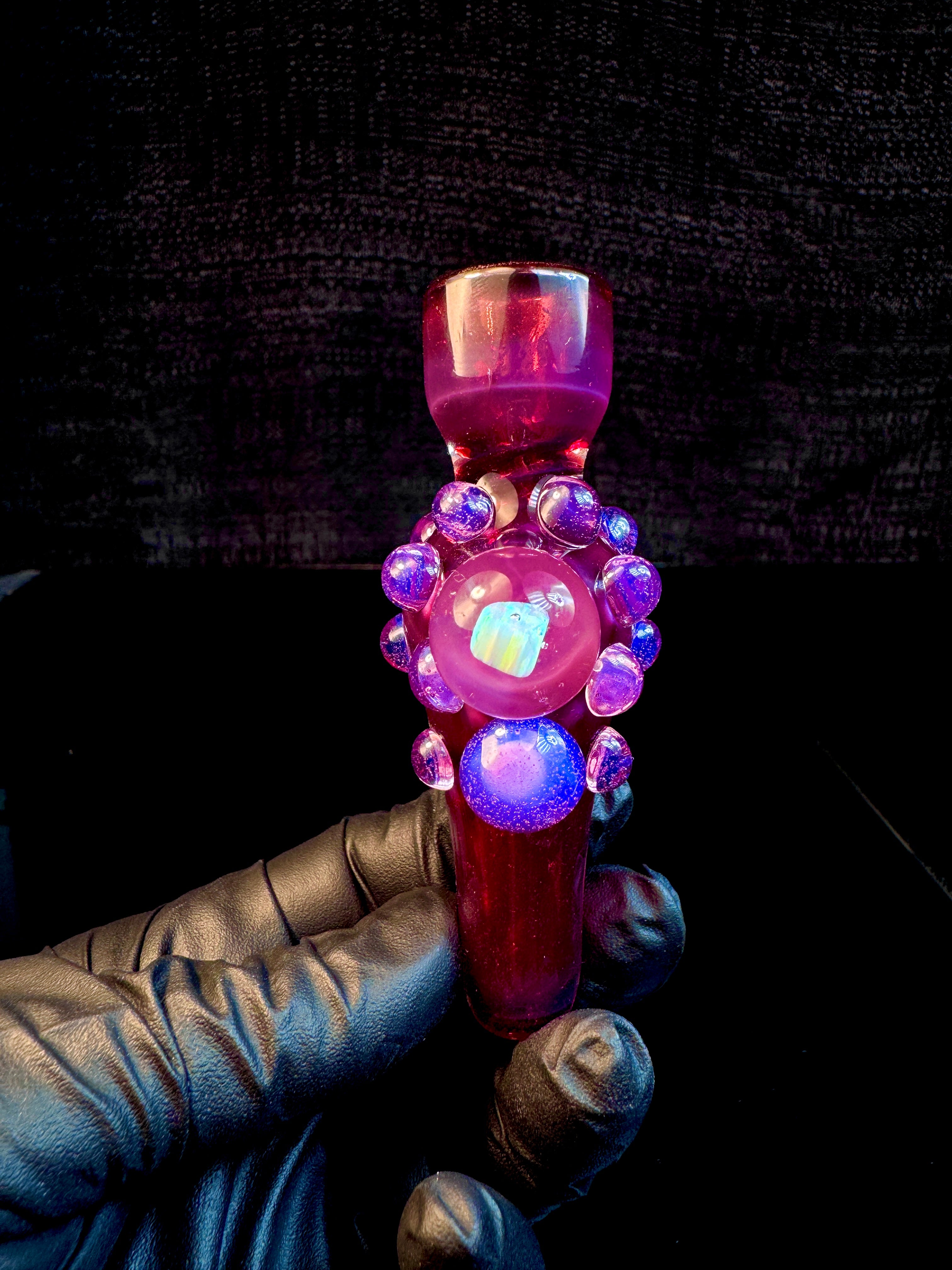 Burgundy x pink slyme opal chillum