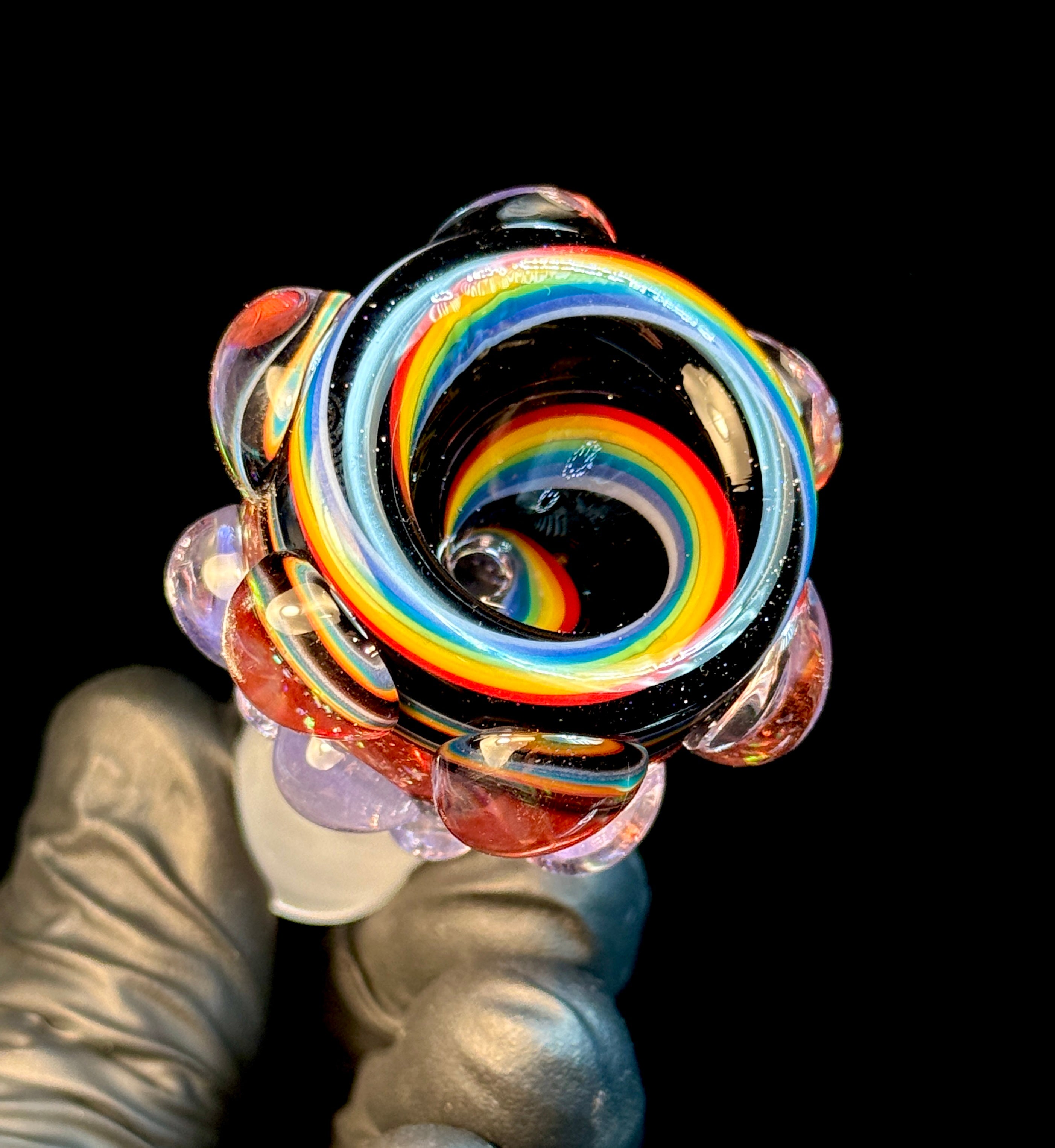 18/19mm Black Rainbow 3x Stack Bowl