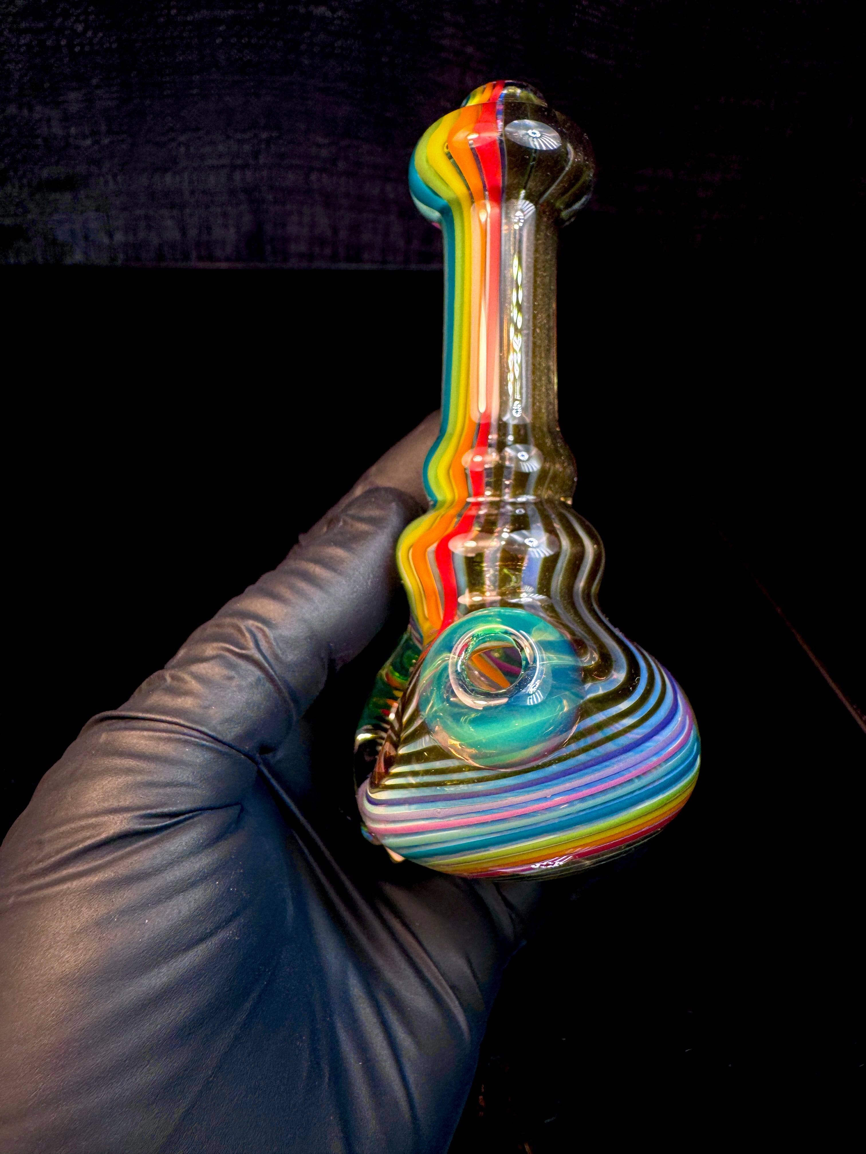 Fumed linework opal spoon