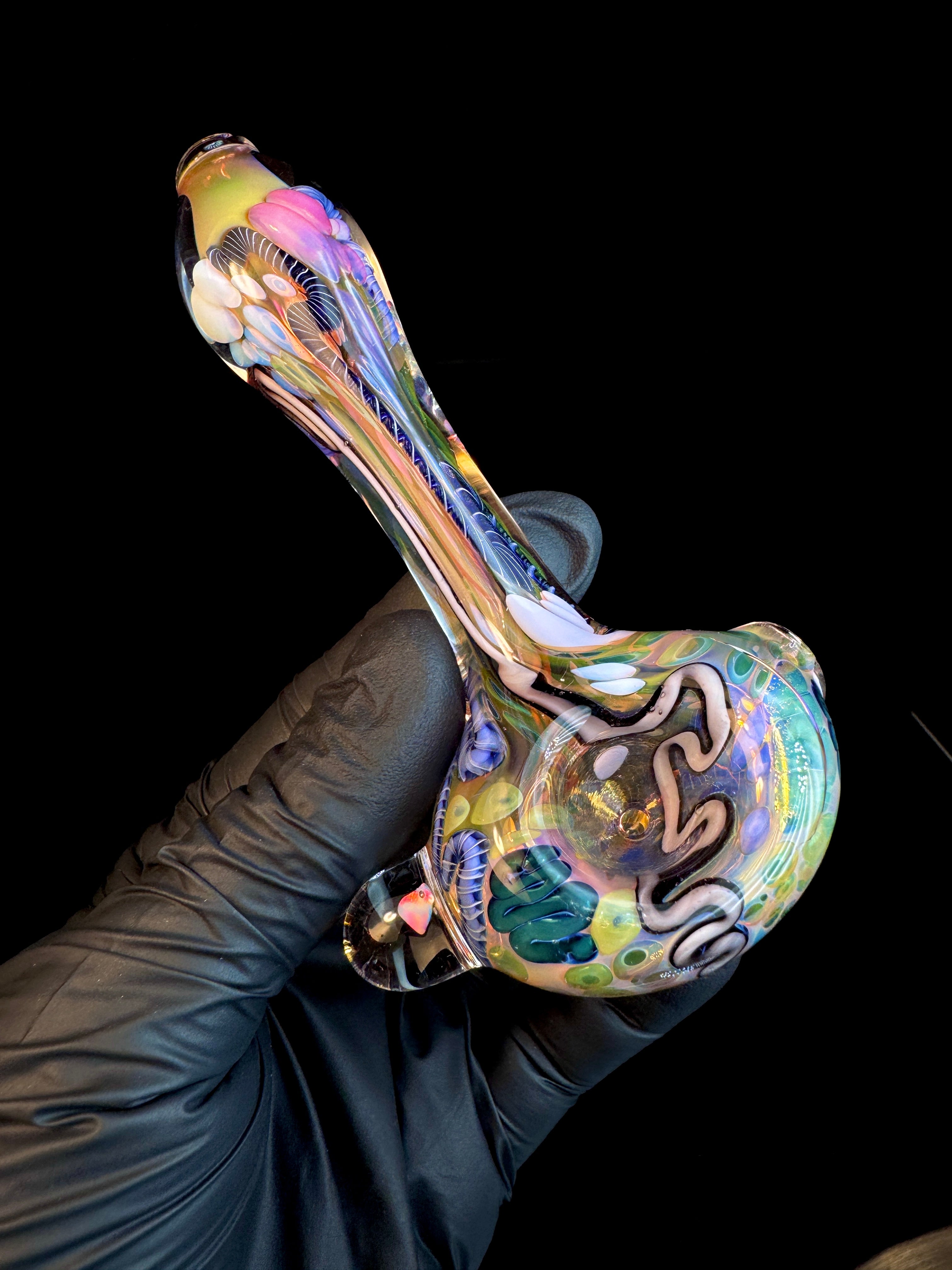 Gold Cane fume opal spoon