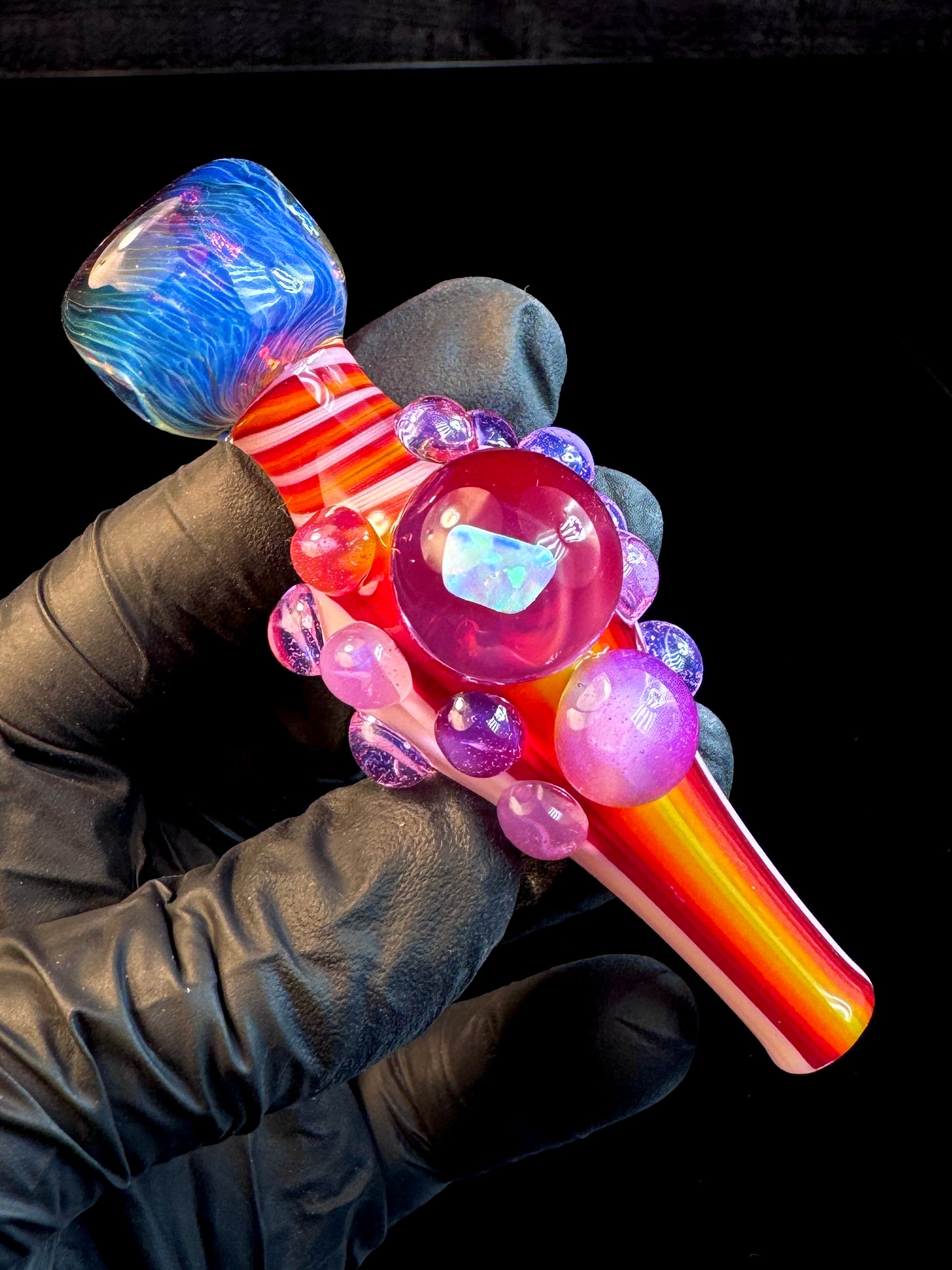 Two tone opal chillum
