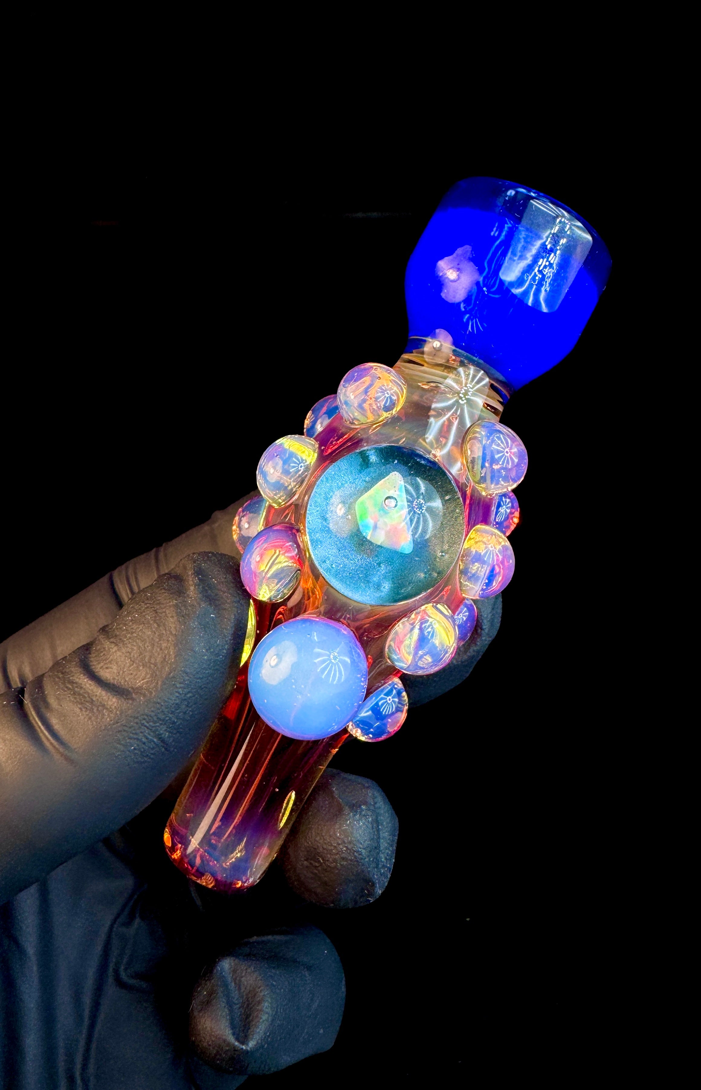 Two tone opal chillum