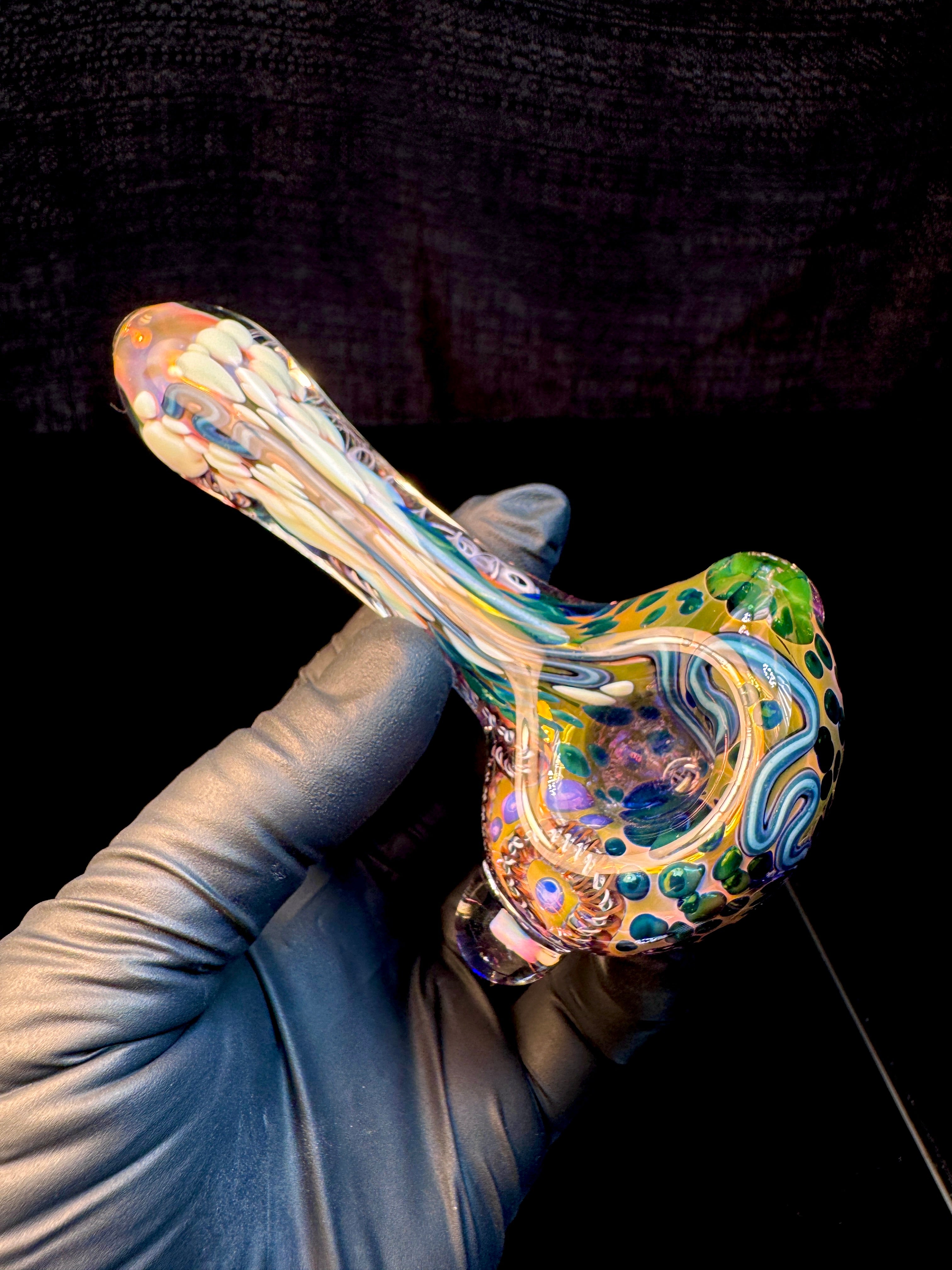 Gold Cane fume opal spoon